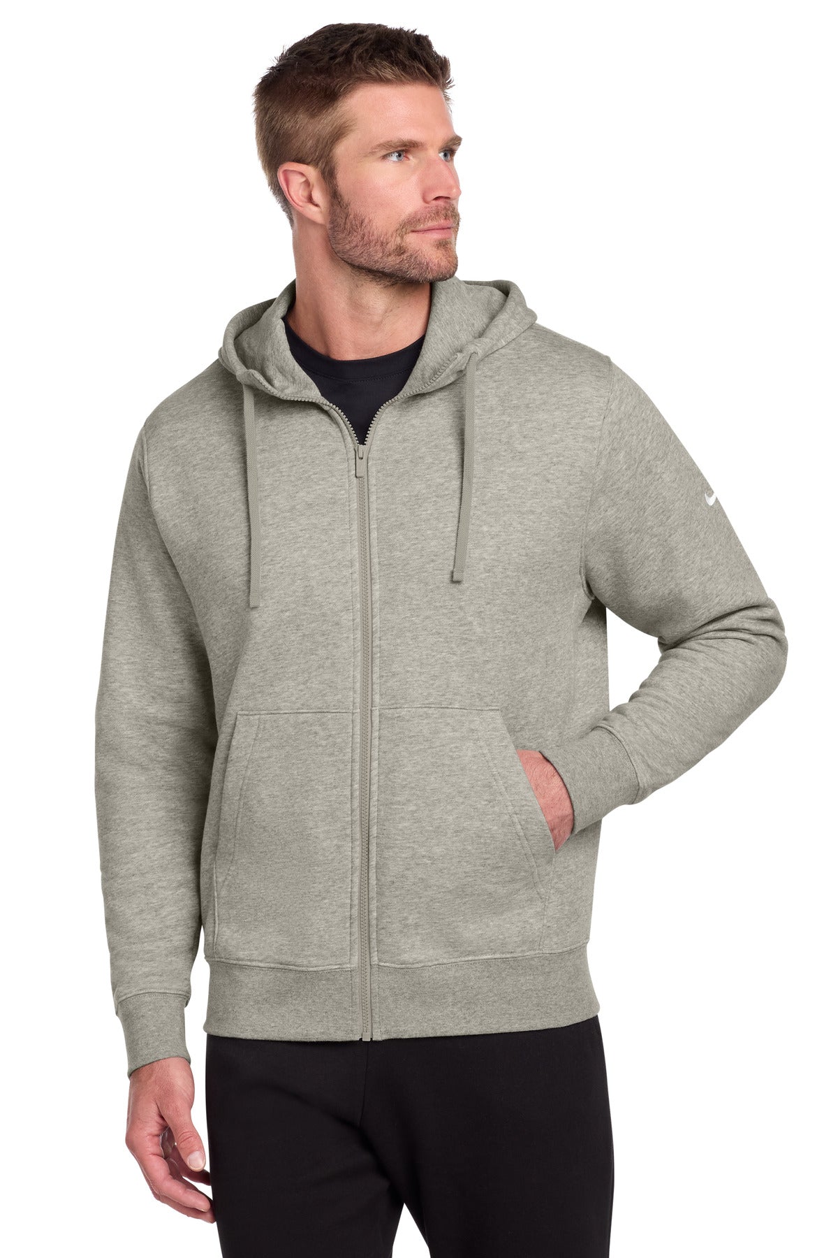 Custom Embroidery or DTF Print - Nike Club Fleece Sleeve Swoosh Full-Zip Hoodie NKDR1513