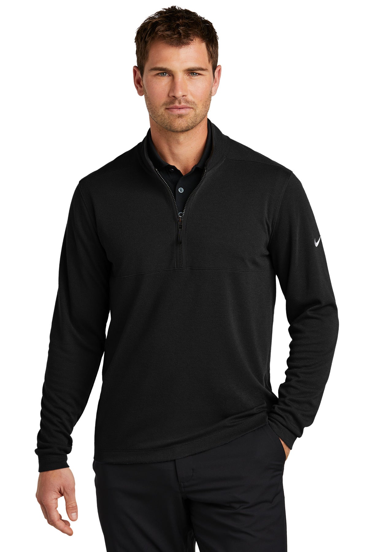 Custom Embroidery or DTF Print - Nike Textured 1/2-Zip Cover-Up NKDX6702