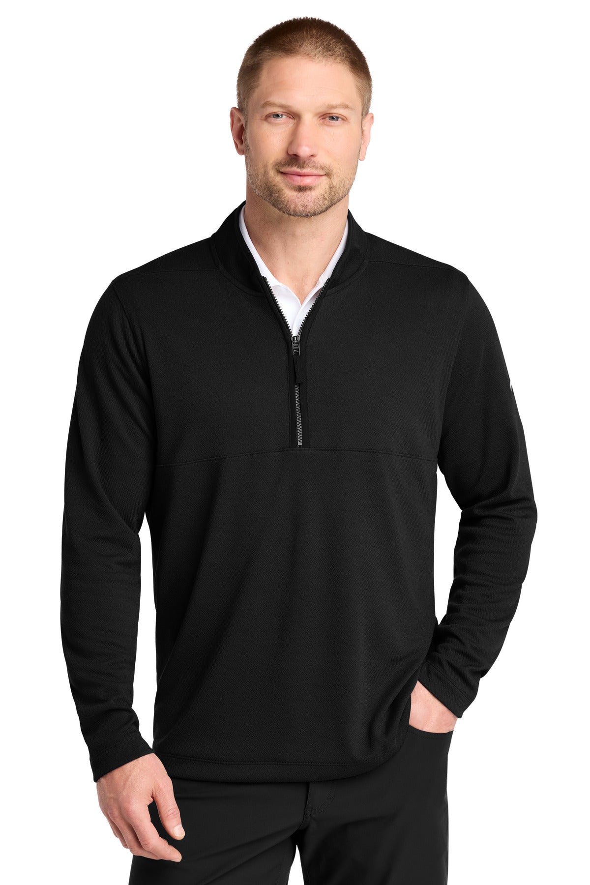 Custom Embroidery or DTF Print - Nike Textured 1/2-Zip Cover-Up NKDX6702