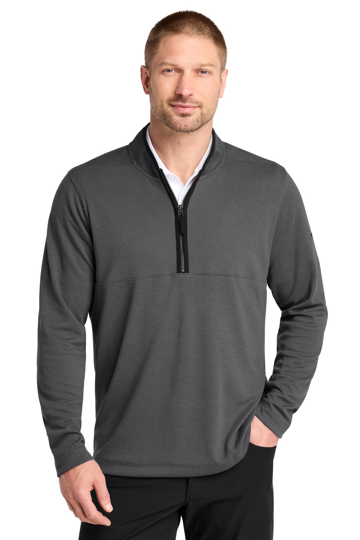 Custom Embroidery or DTF Print - Nike Textured 1/2-Zip Cover-Up NKDX6702