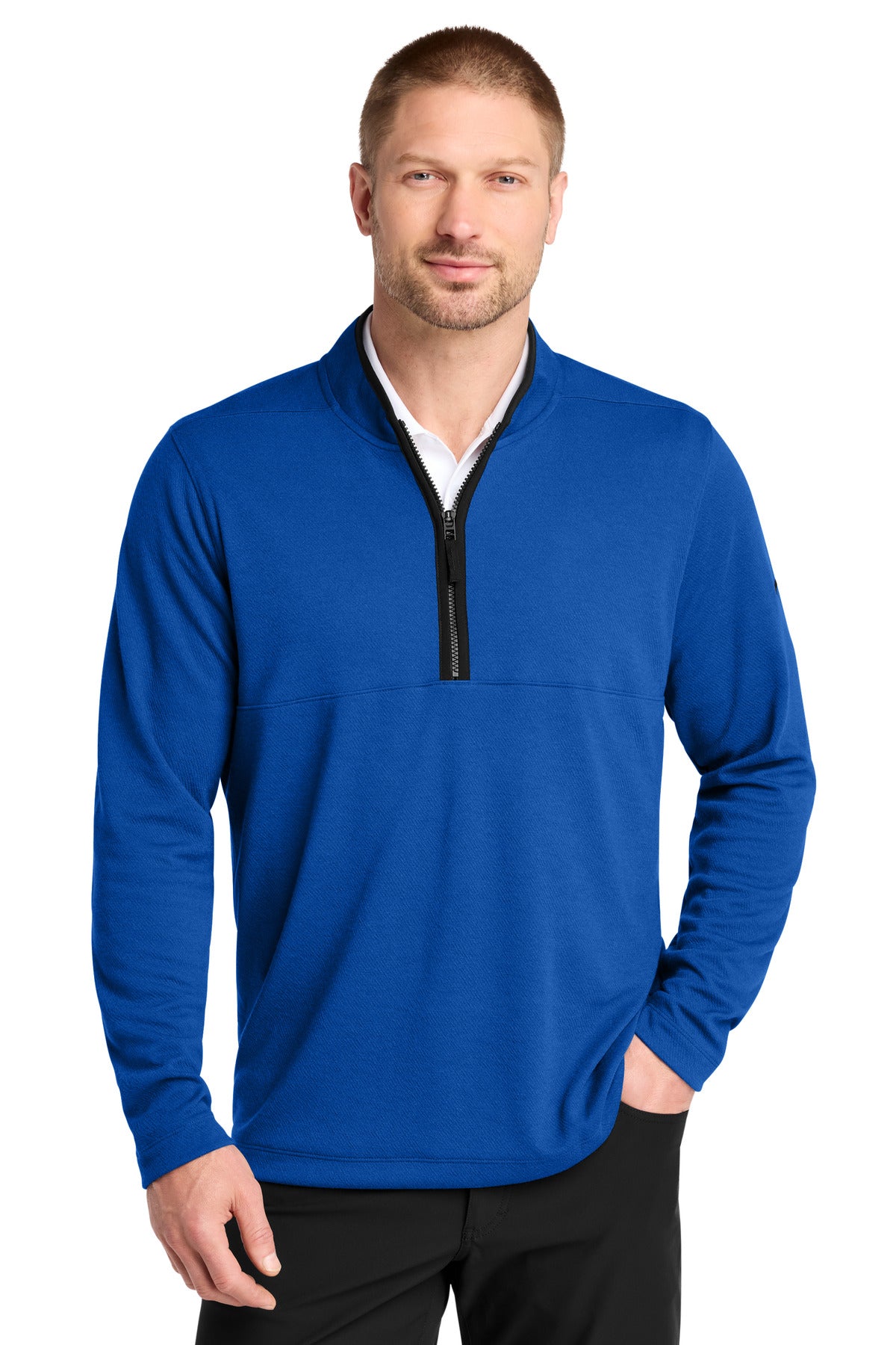 Custom Embroidery or DTF Print - Nike Textured 1/2-Zip Cover-Up NKDX6702