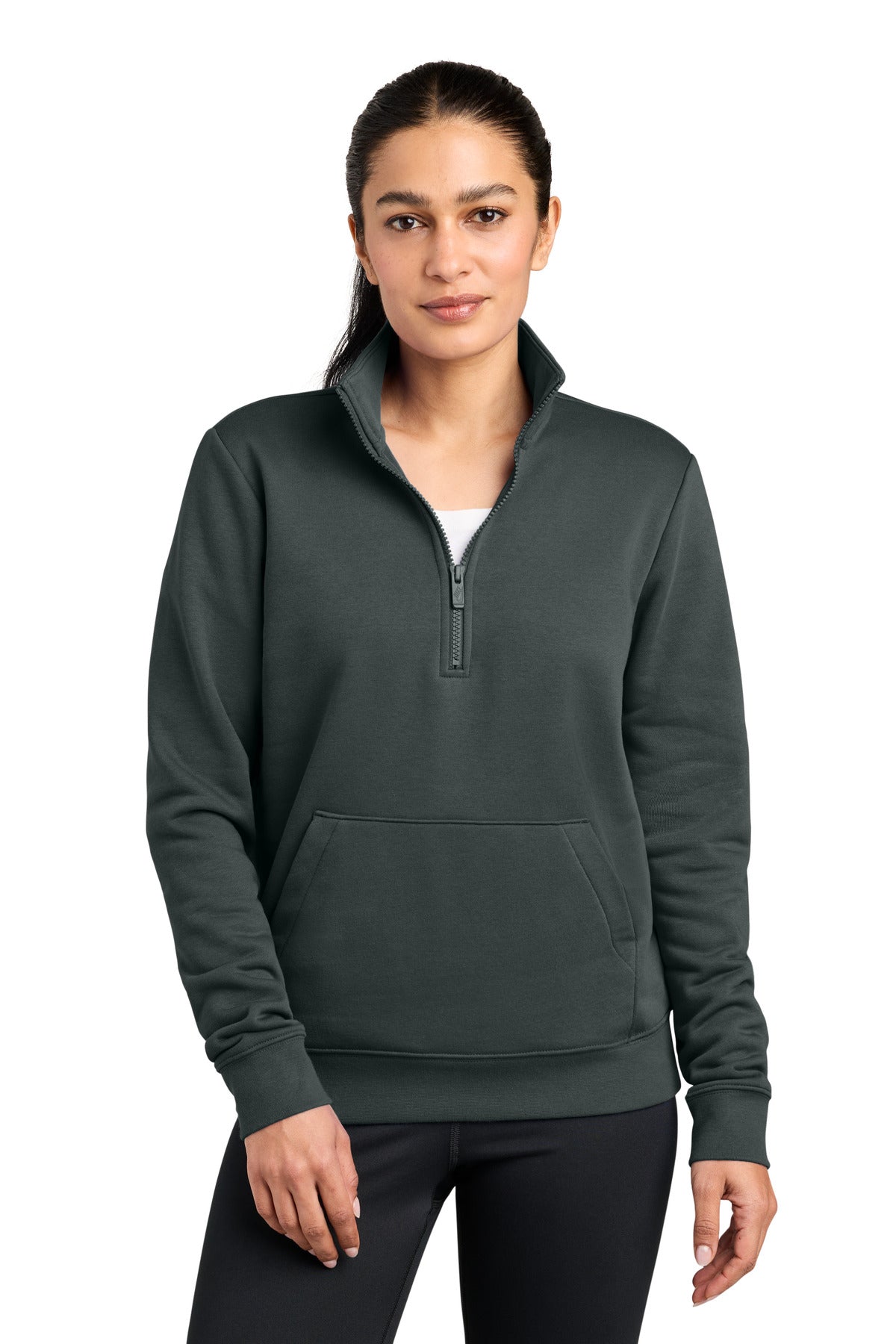 Custom Embroidery or DTF Print - Nike Women's Club Fleece Sleeve Swoosh 1/2-Zip NKDX6720