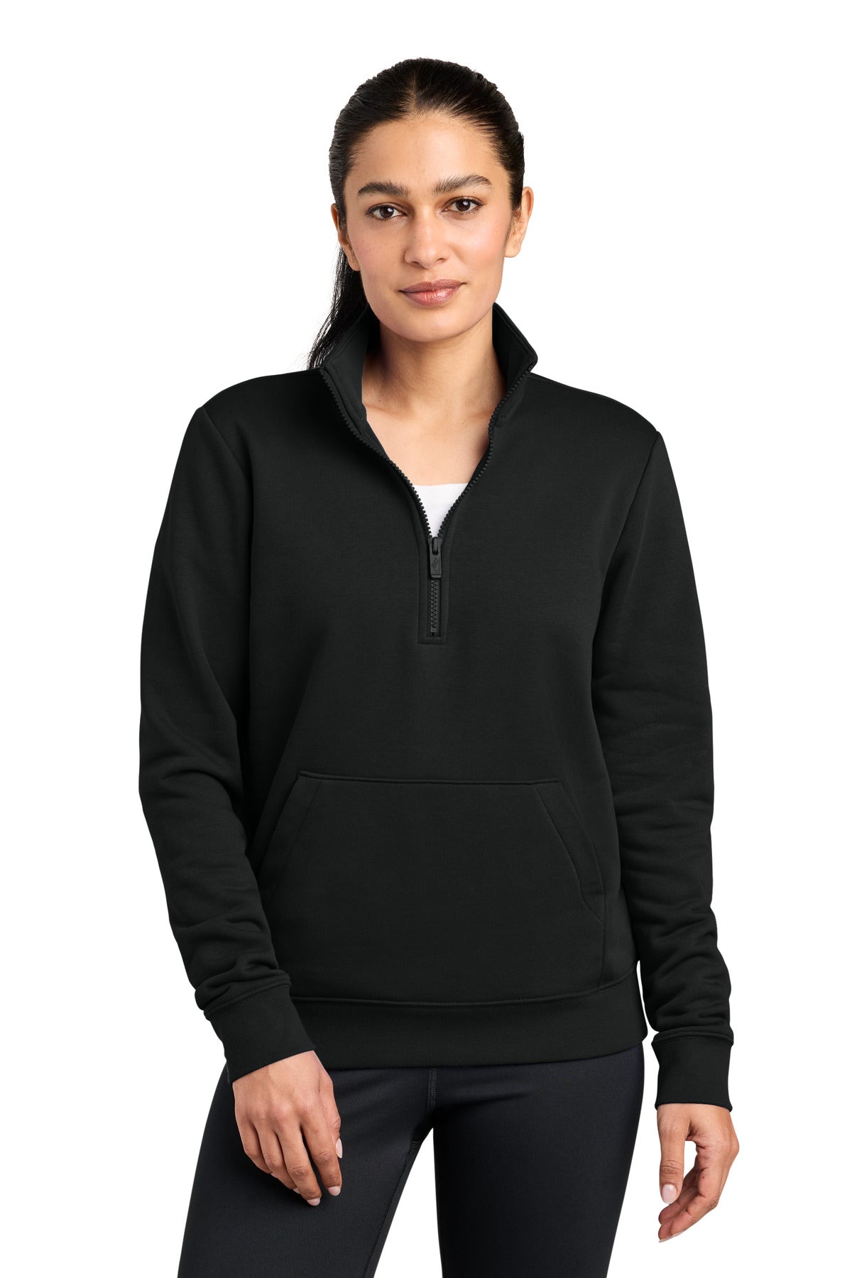 Custom Embroidery or DTF Print - Nike Women's Club Fleece Sleeve Swoosh 1/2-Zip NKDX6720