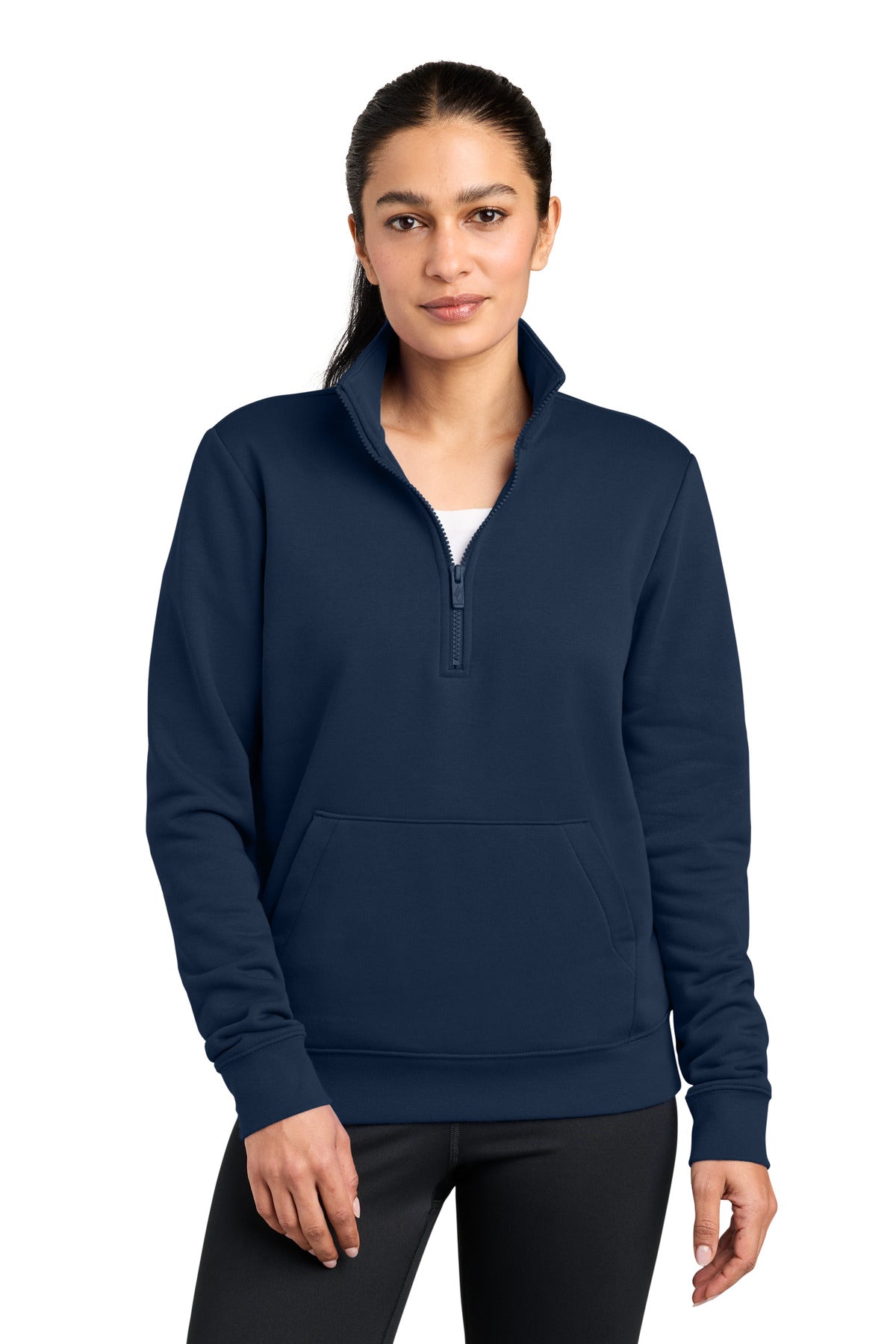 Custom Embroidery or DTF Print - Nike Women's Club Fleece Sleeve Swoosh 1/2-Zip NKDX6720