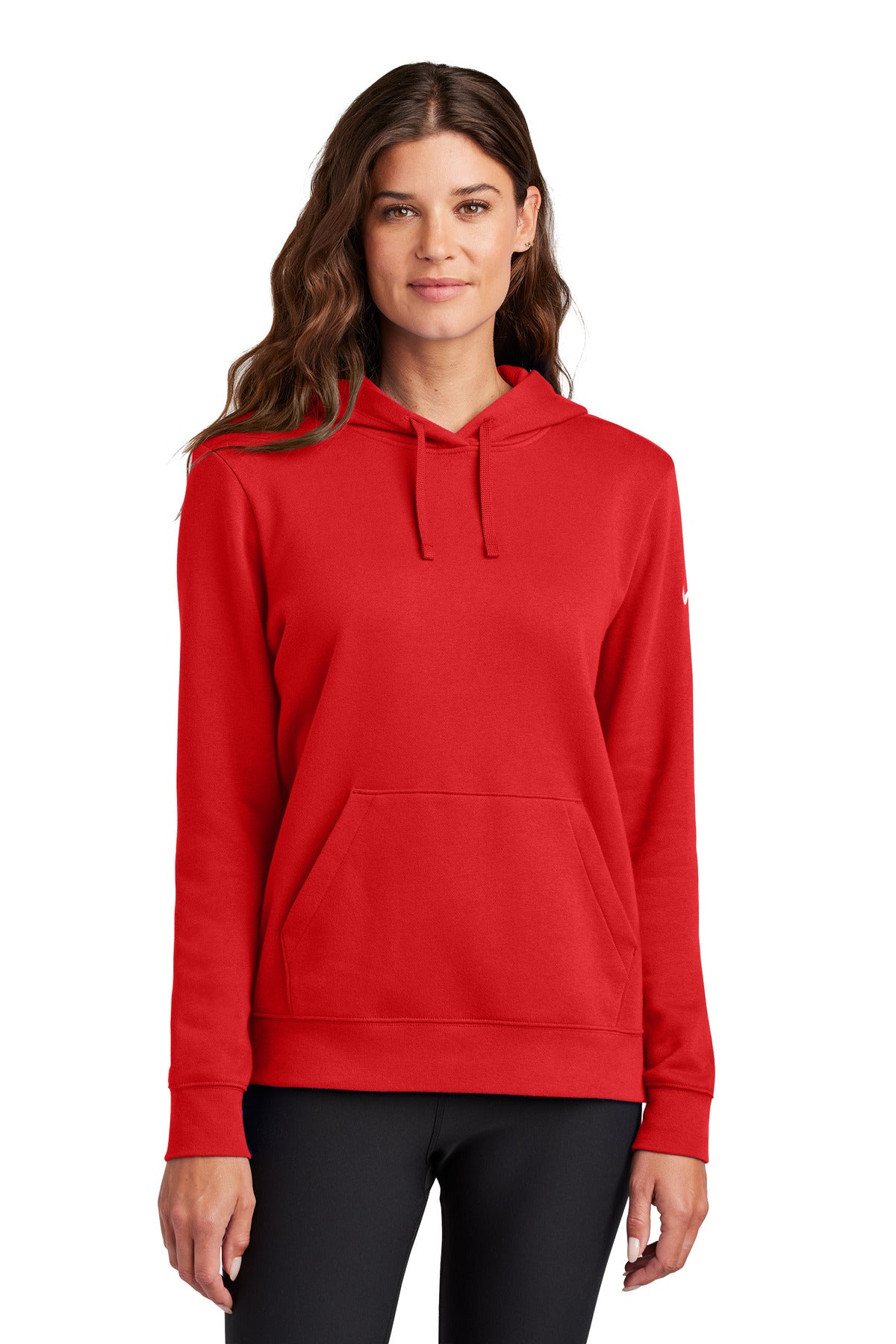 Custom Embroidery or DTF Print - Nike Women's Club Fleece Sleeve Swoosh Pullover Hoodie NKFD9889