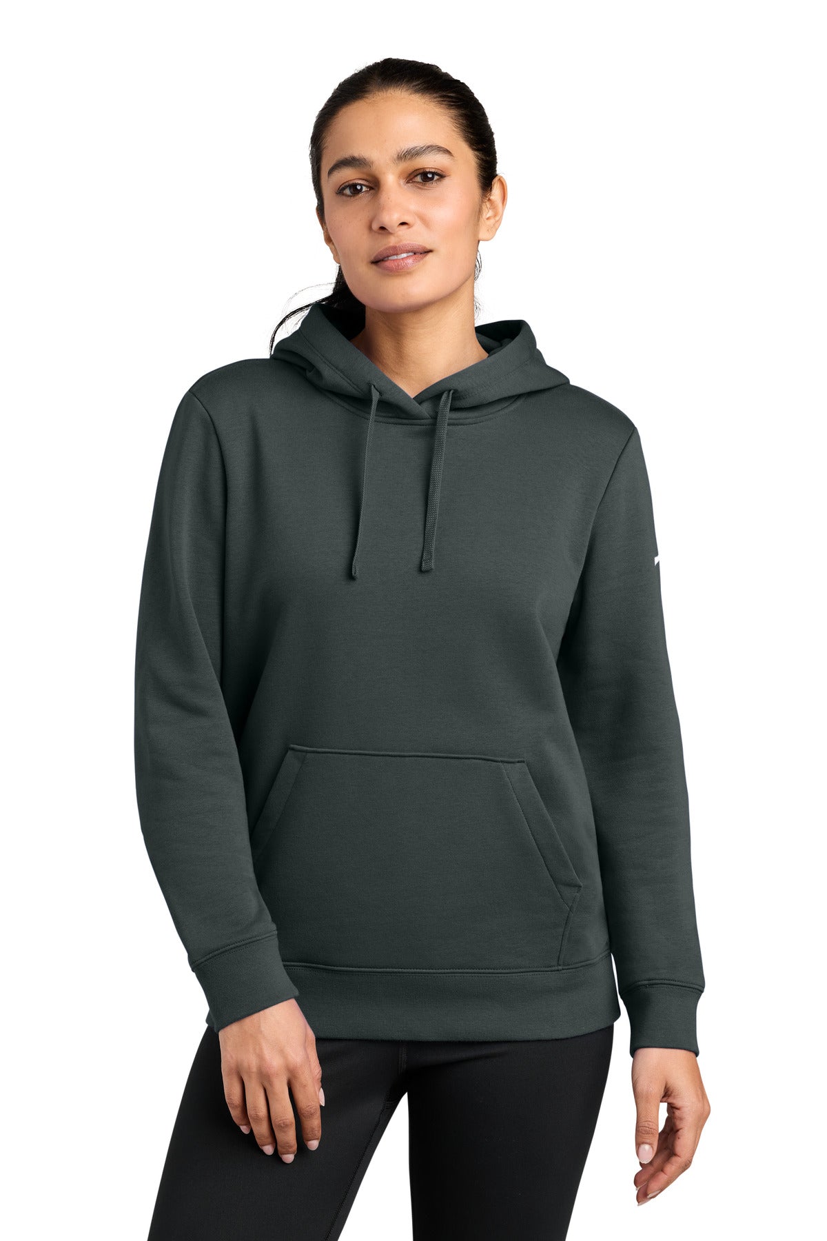 Custom Embroidery or DTF Print - Nike Women's Club Fleece Sleeve Swoosh Pullover Hoodie NKFD9889