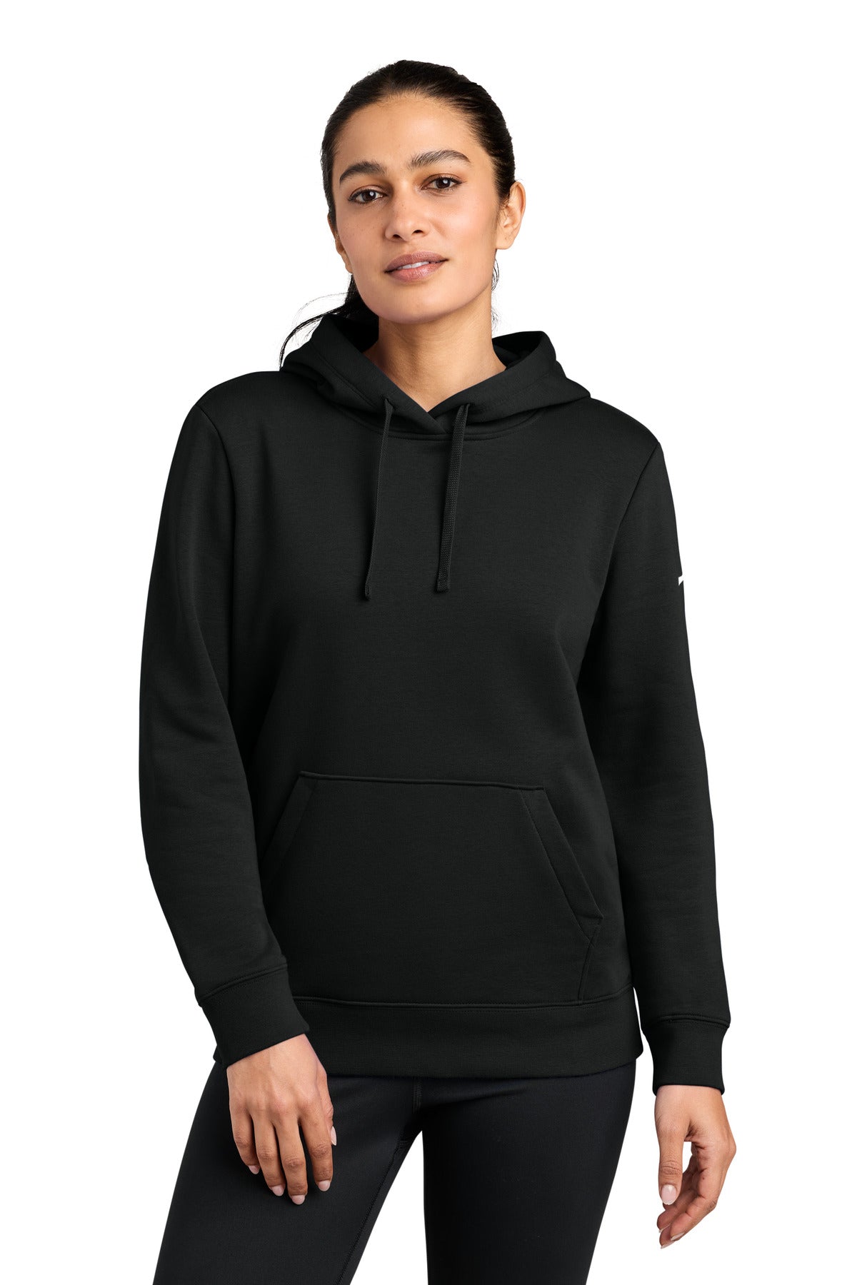Custom Embroidery or DTF Print - Nike Women's Club Fleece Sleeve Swoosh Pullover Hoodie NKFD9889