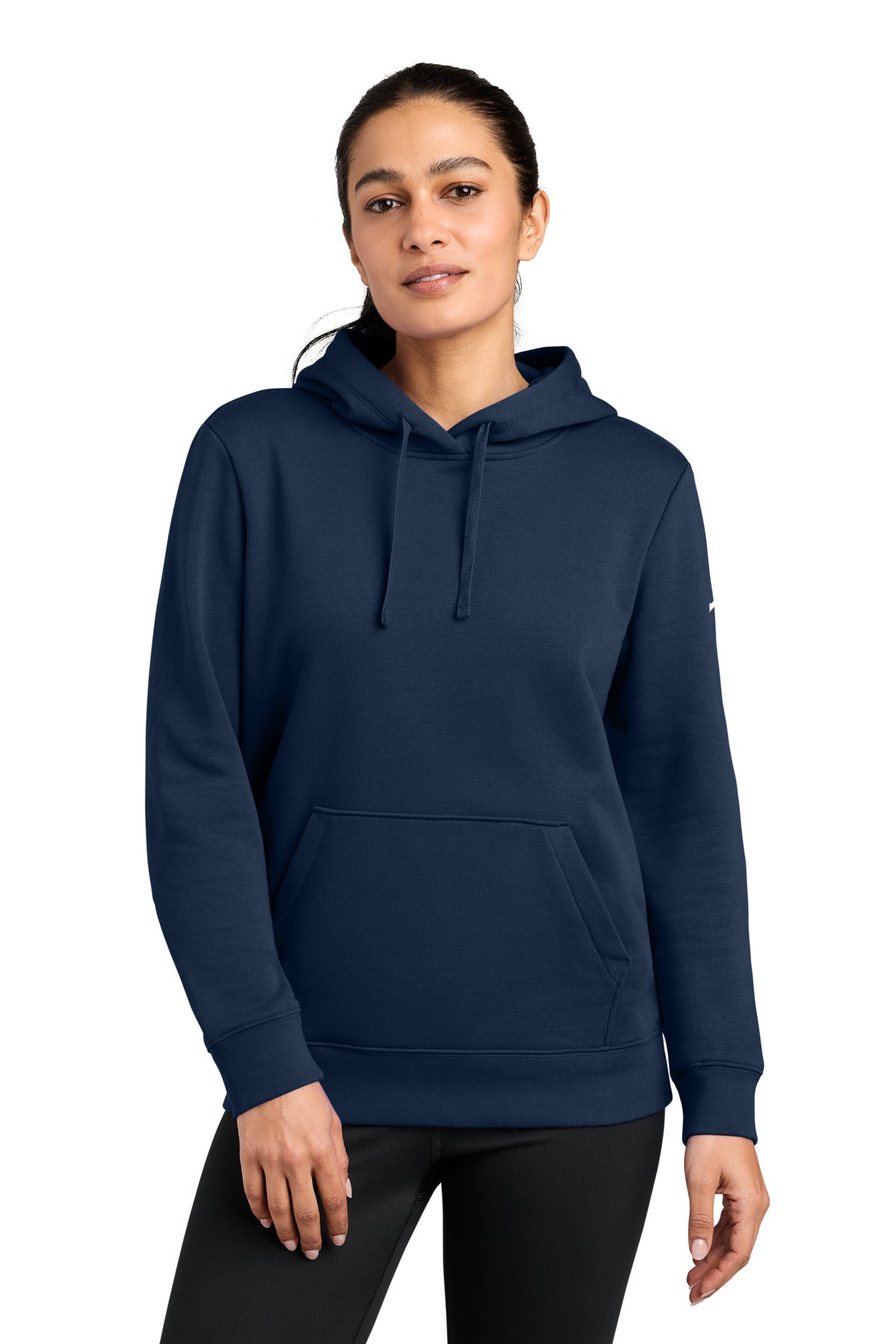 Custom Embroidery or DTF Print - Nike Women's Club Fleece Sleeve Swoosh Pullover Hoodie NKFD9889