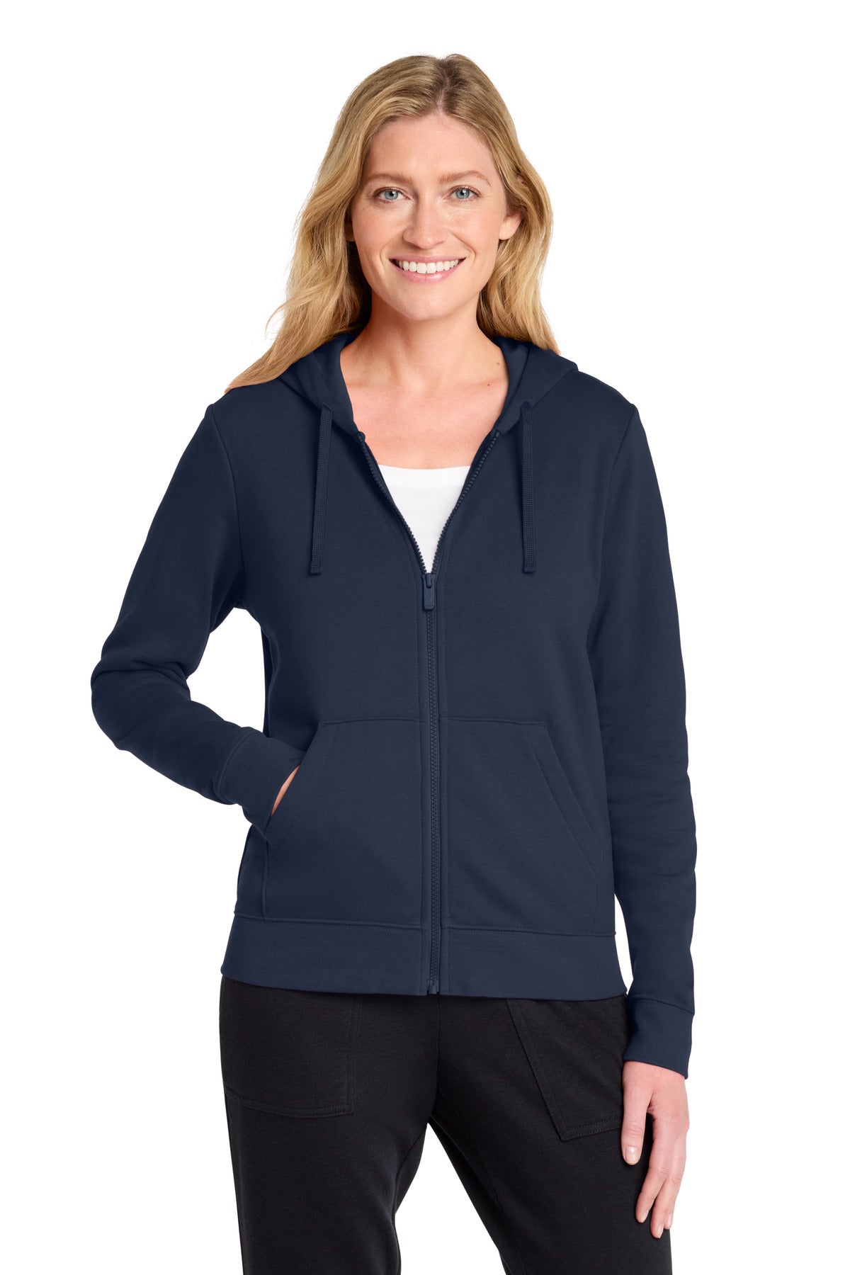 Custom Embroidery or DTF Print - Nike Women's Club Fleece Sleeve Swoosh Full-Zip Hoodie NKFD9890