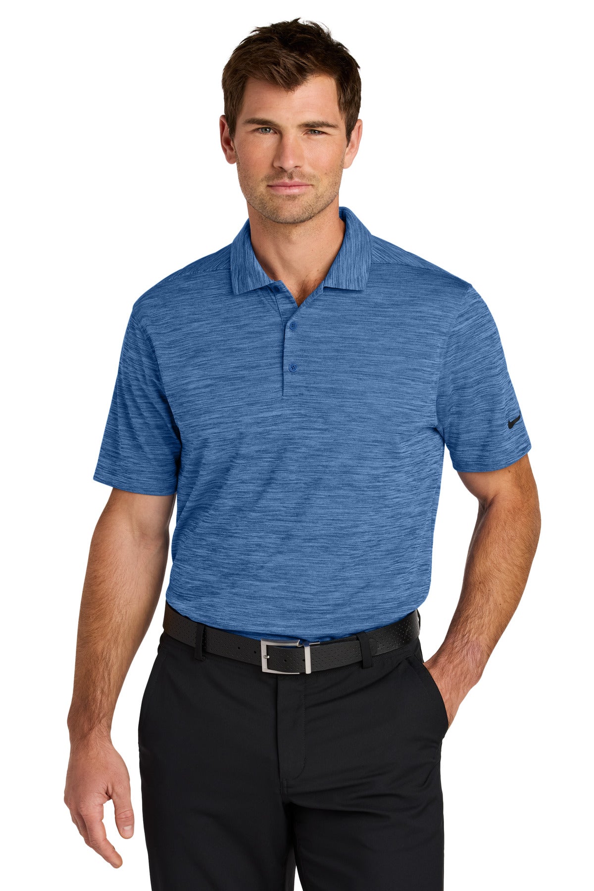 Custom Embroidered - Nike Dri-FIT Striated Polo NKFQ4792