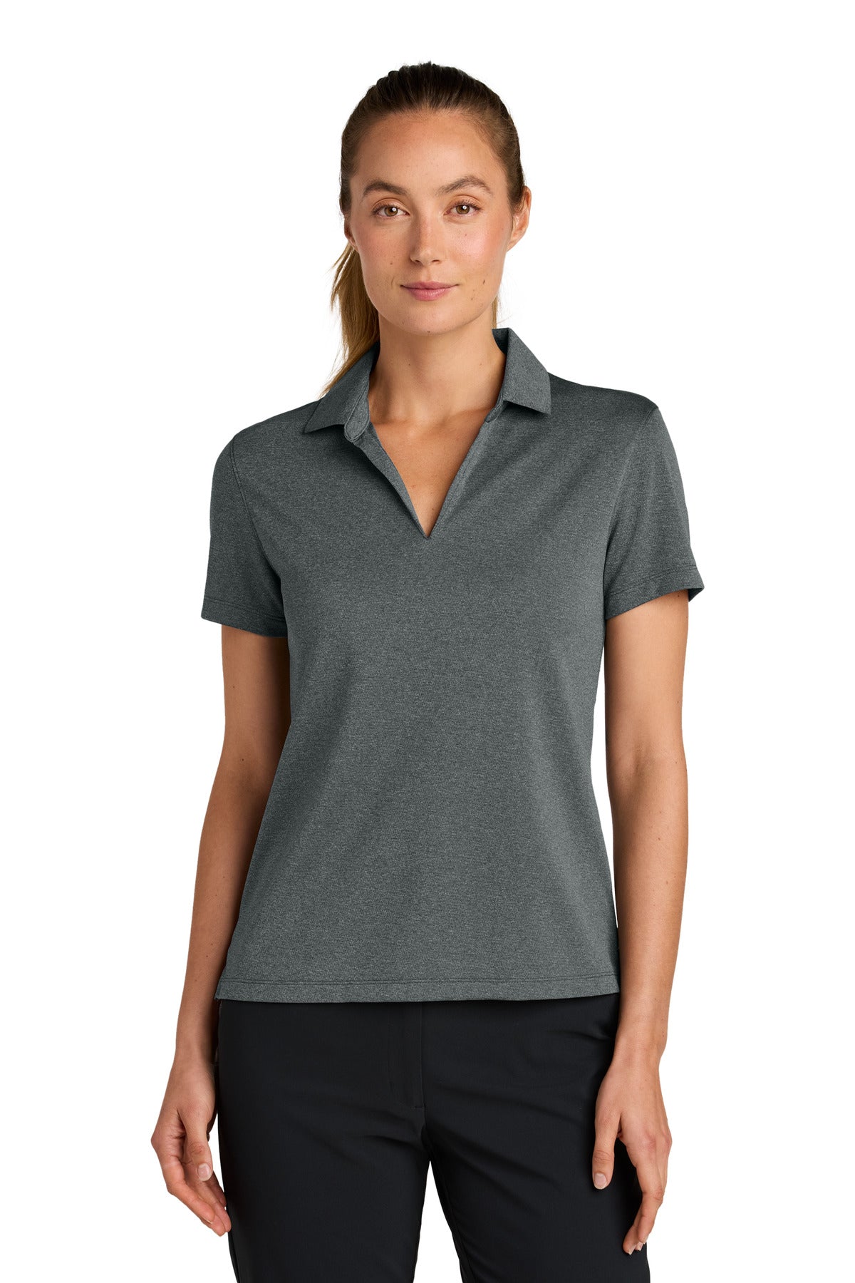 Custom Embroidered - Nike Women's Dri-FIT Smooth Heather Polo NKFQ4793