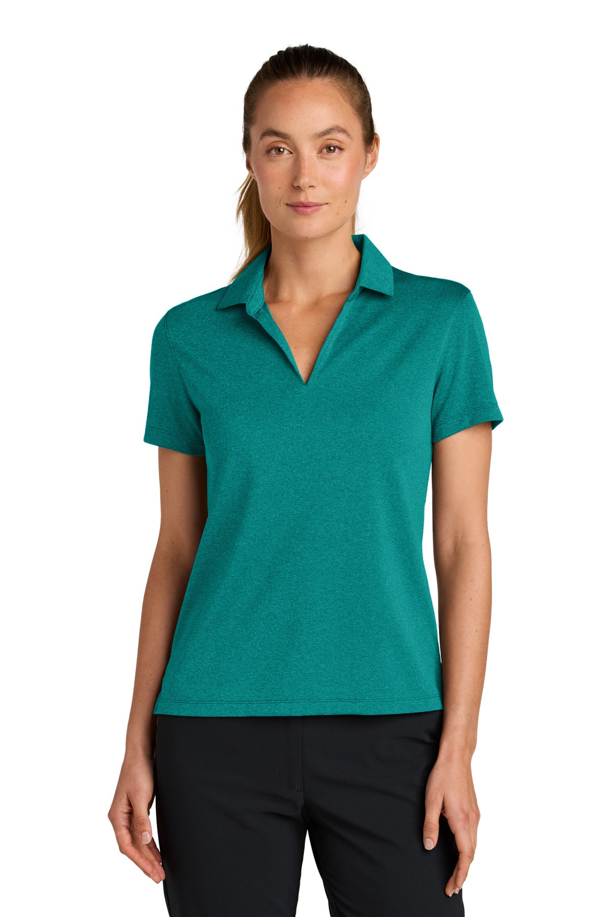 Custom Embroidered - Nike Women's Dri-FIT Smooth Heather Polo NKFQ4793