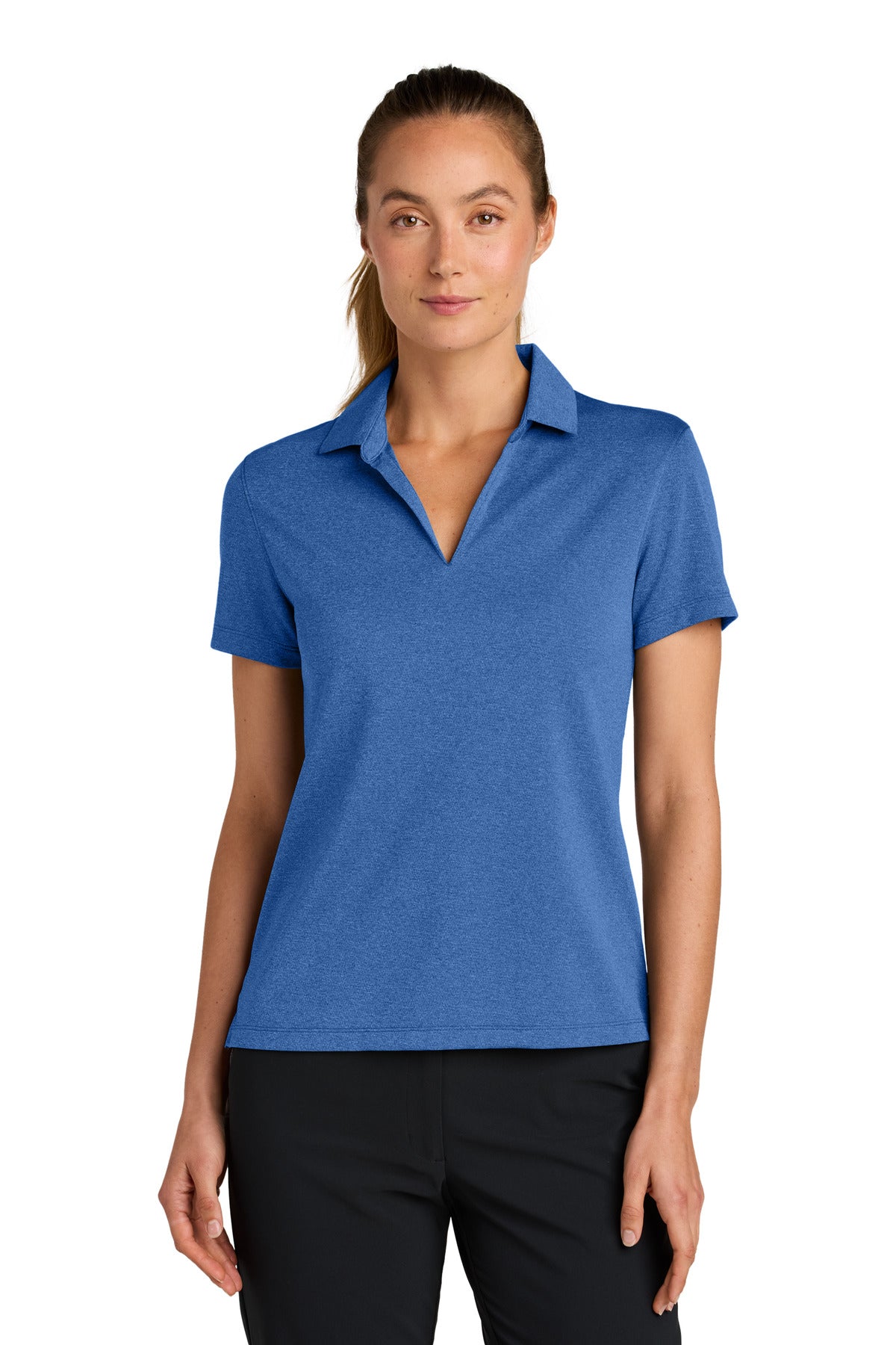 Custom Embroidered - Nike Women's Dri-FIT Smooth Heather Polo NKFQ4793