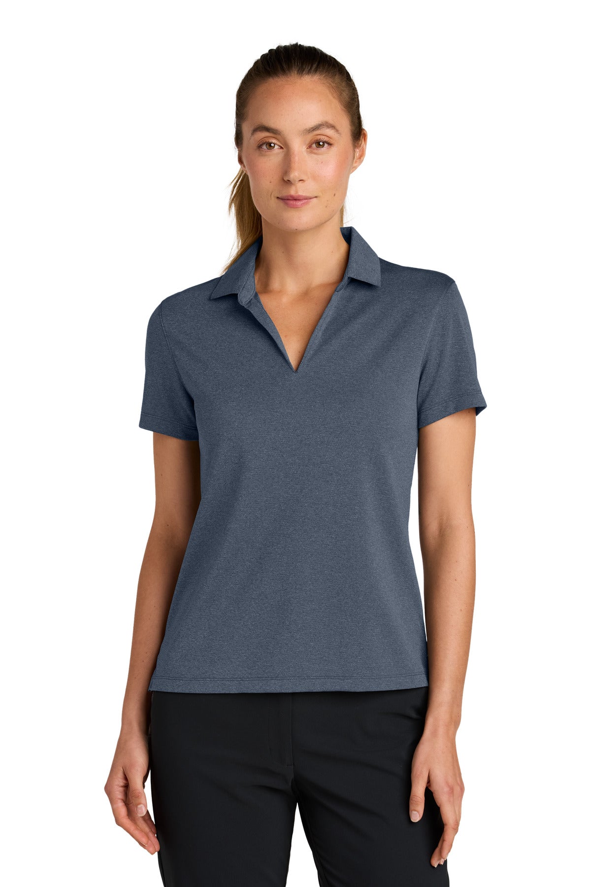 Custom Embroidered - Nike Women's Dri-FIT Smooth Heather Polo NKFQ4793