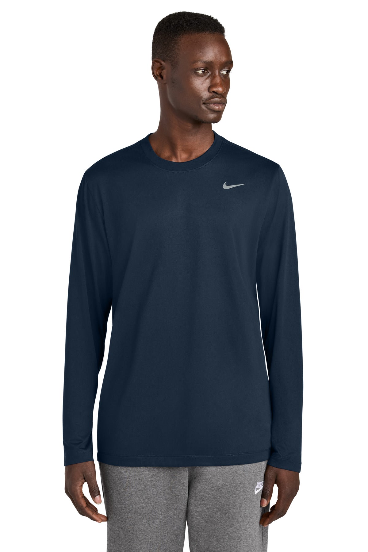 Custom Embroidery or DTF Print - Nike Team rLegend Long Sleeve Tee NKHQ4550
