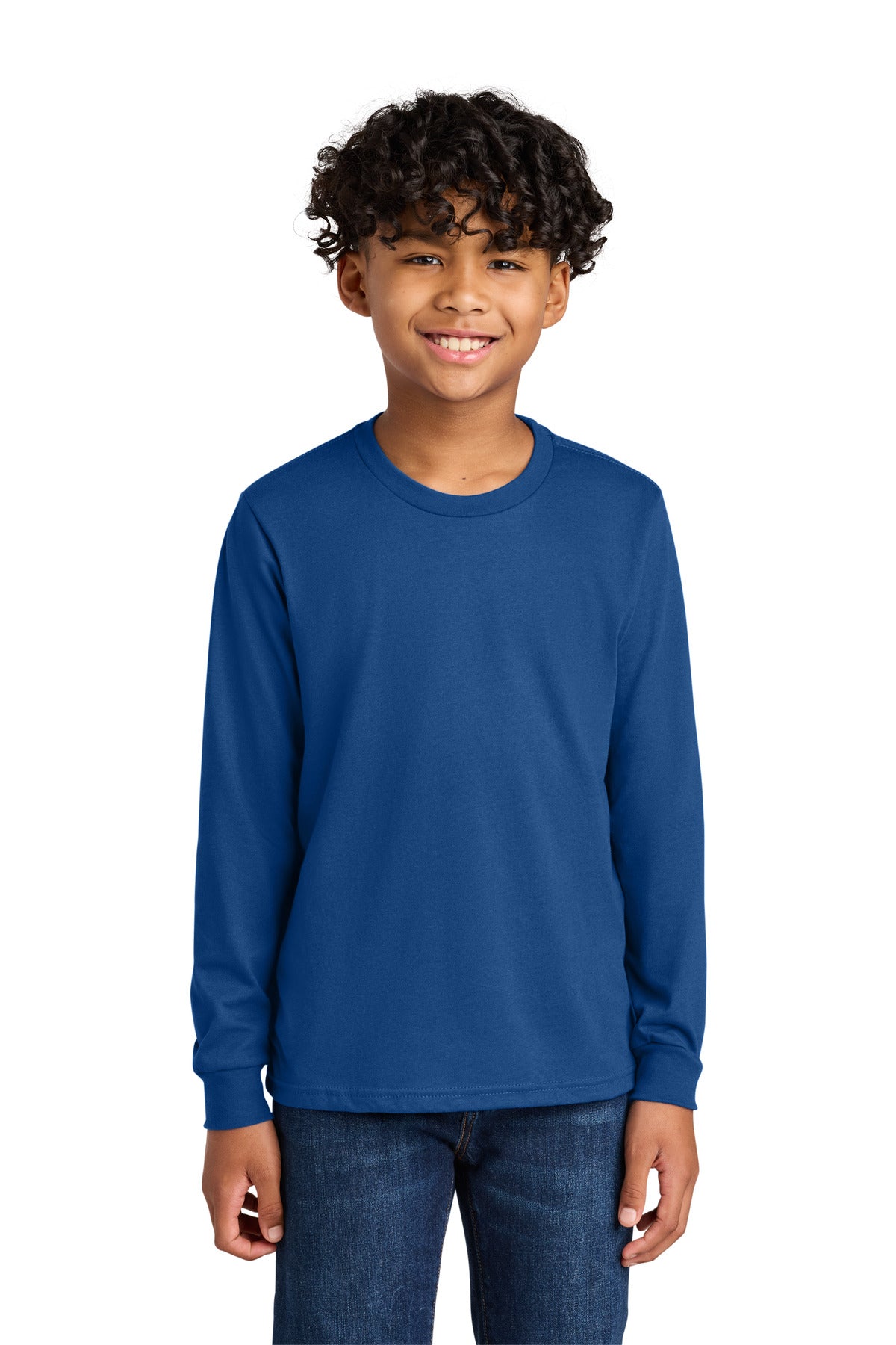 Custom Embroidery or DTF Print - Next Level Apparel ® Youth Cotton Long Sleeve Tee NL3311
