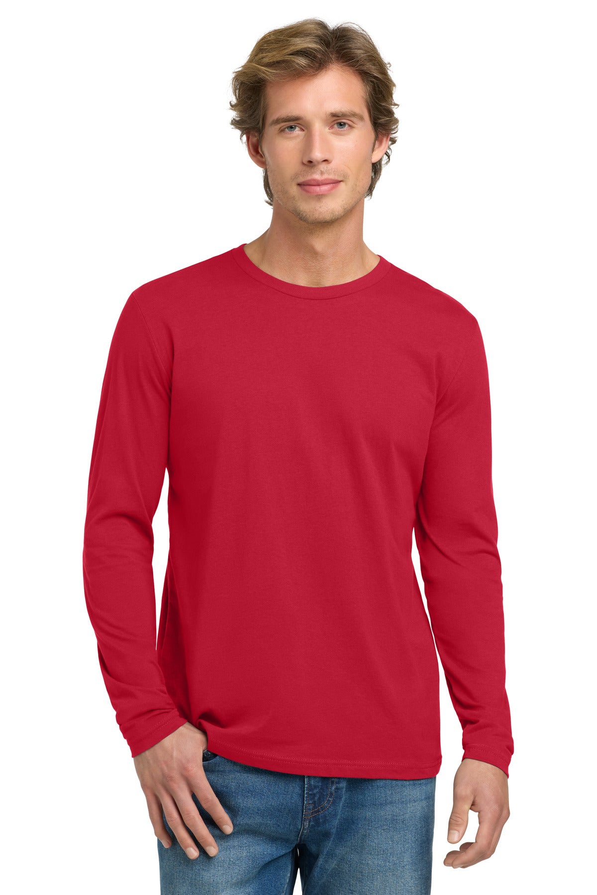 Custom Embroidery or DTF Print - Next Level Apparel ® Cotton Long Sleeve Tee. NL3601
