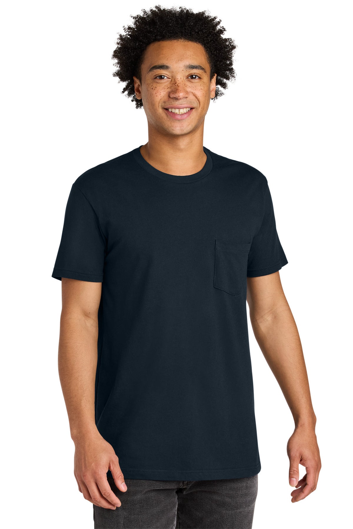 Custom Embroidery or DTF Print - Next Level Apparel ® Cotton Pocket Tee NL3605