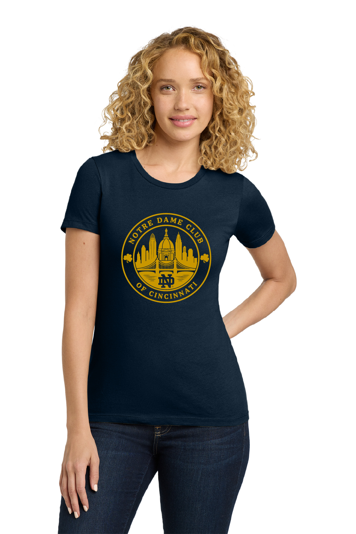 ND Club of Cincinnati - Next Level Apparel® Women's Cotton Tee. NL3900
