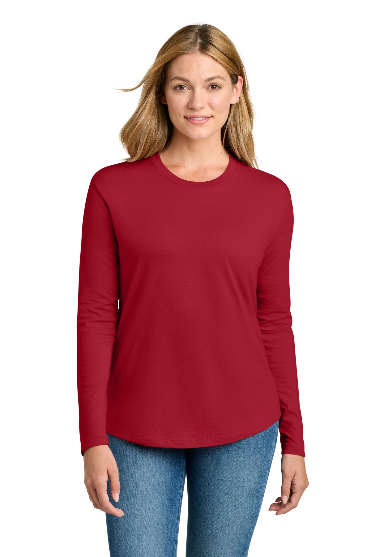 Custom Embroidery or DTF Print - Next Level Apparel ® Women's Cotton Relaxed Long Sleeve Tee NL3911