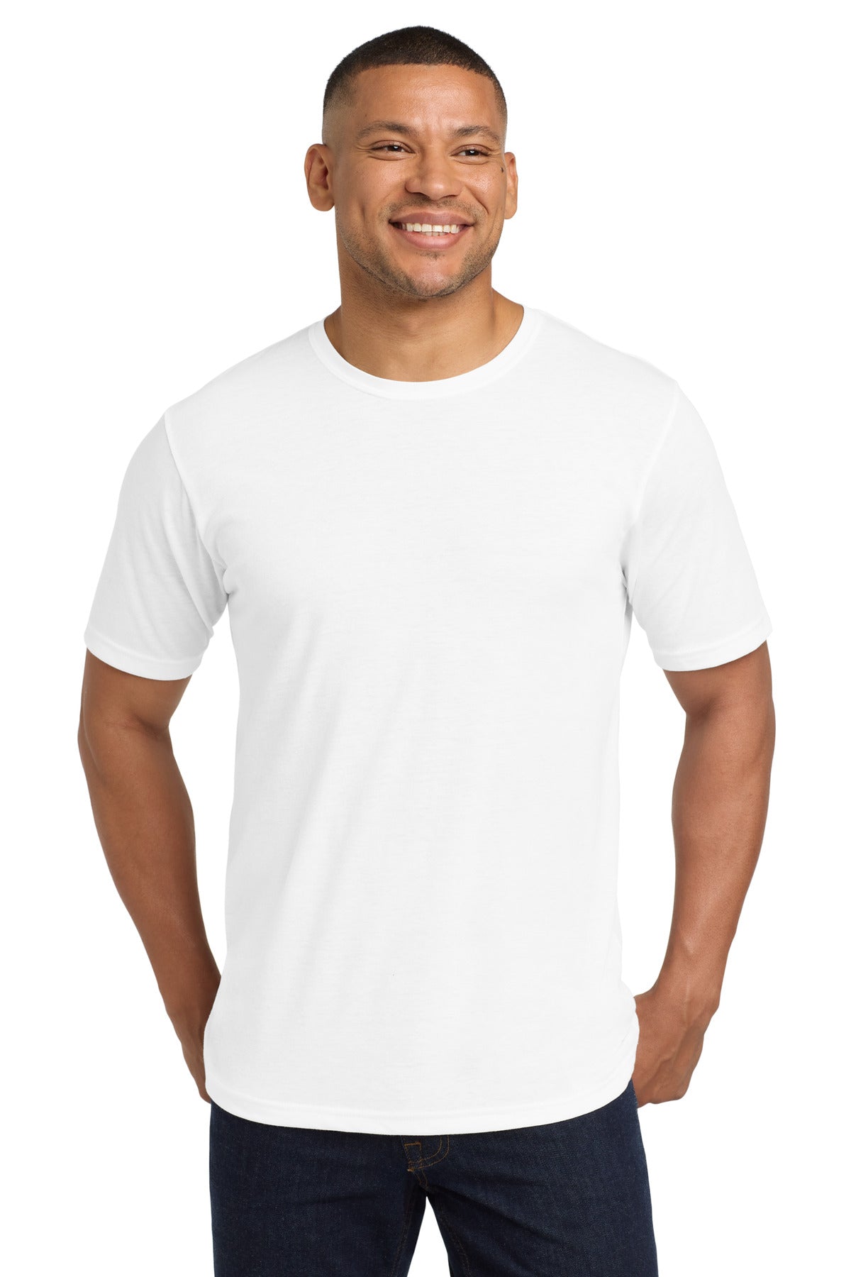 Custom Embroidery or DTF Print - Next Level Apparel ® Adult Poly/Cotton Tee. NL6200