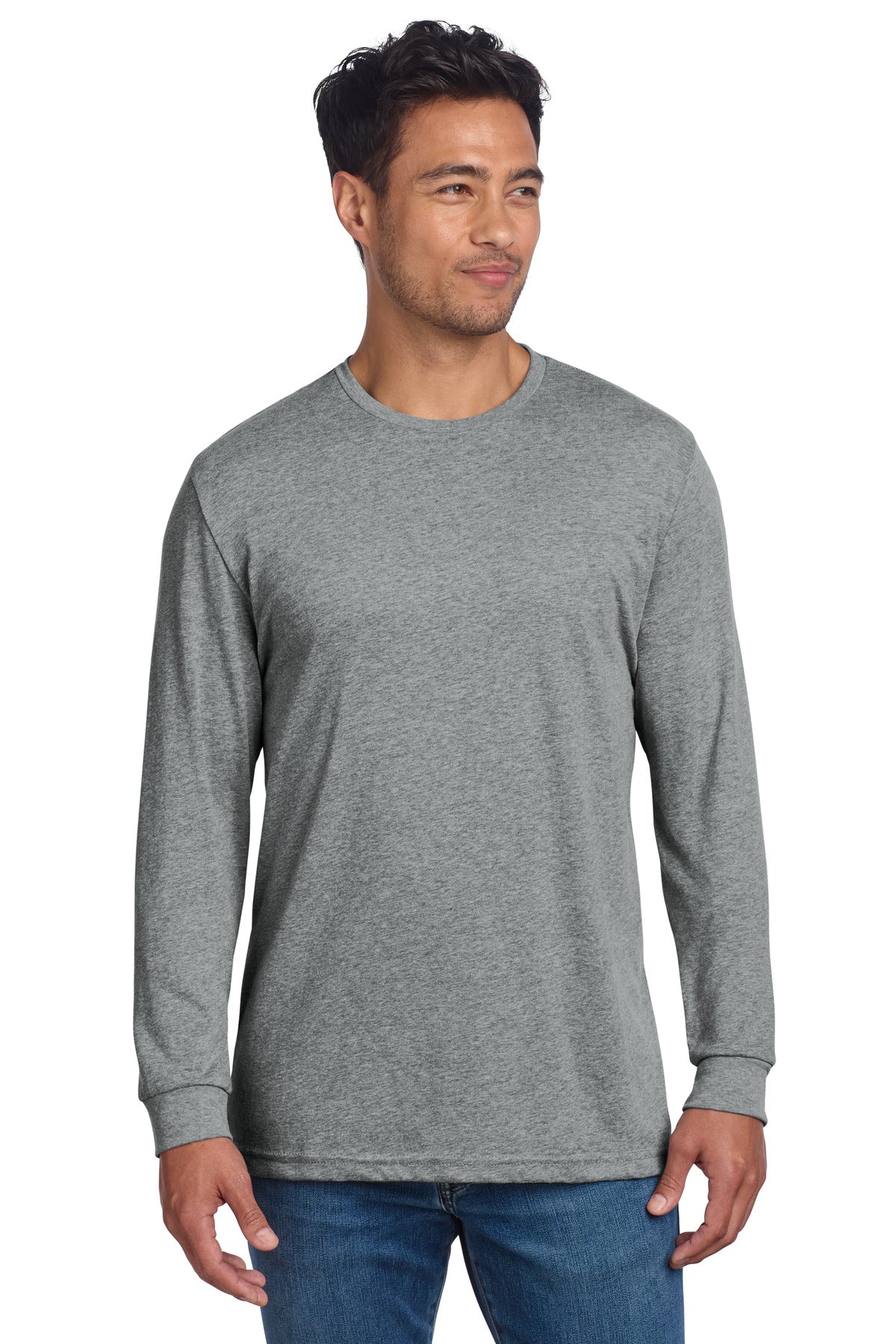 Custom Embroidery or DTF Print - Next Level Apparel ® Adult CVC Long Sleeve Tee NL6211
