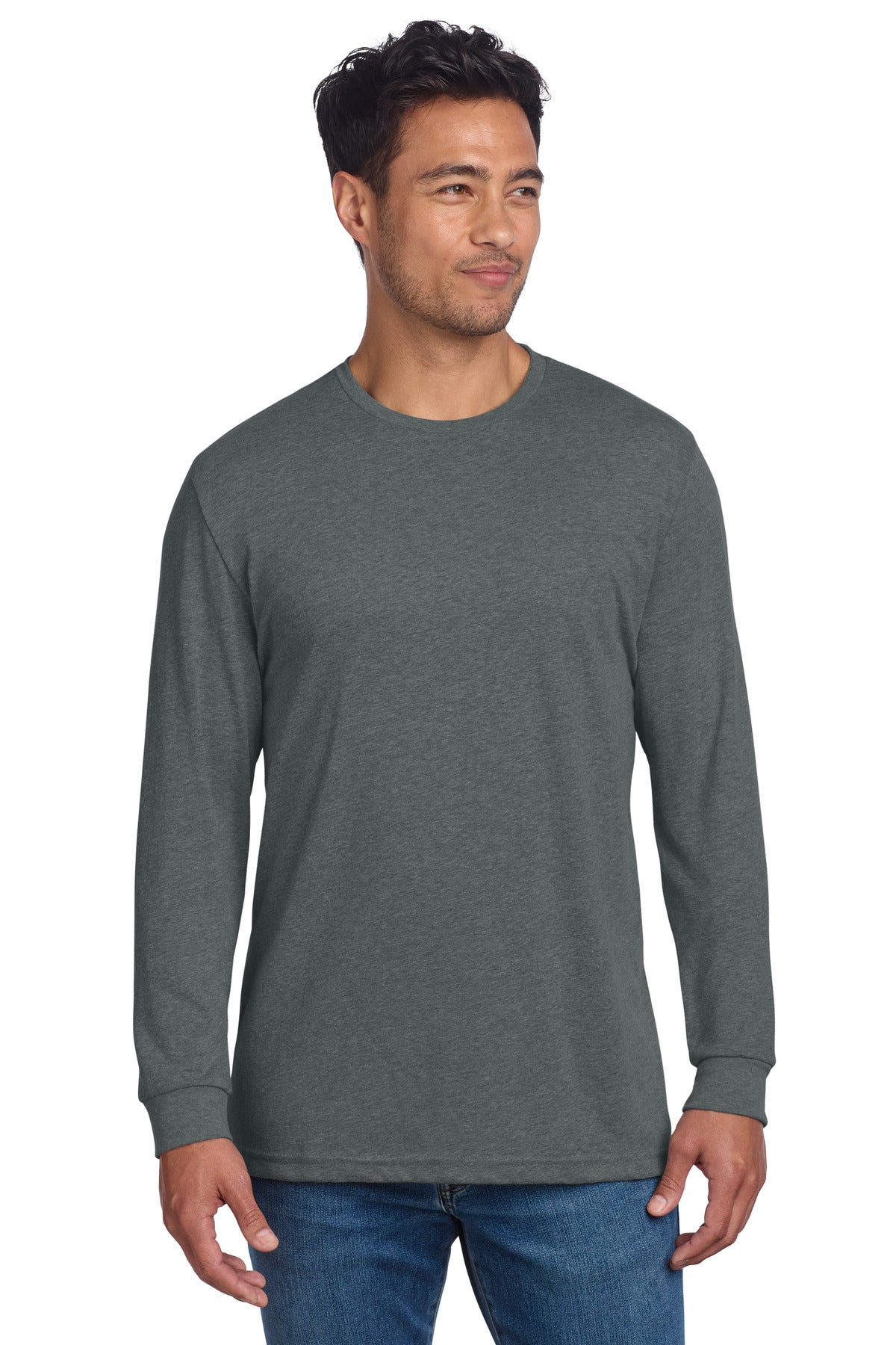 Custom Embroidery or DTF Print - Next Level Apparel ® Adult CVC Long Sleeve Tee NL6211