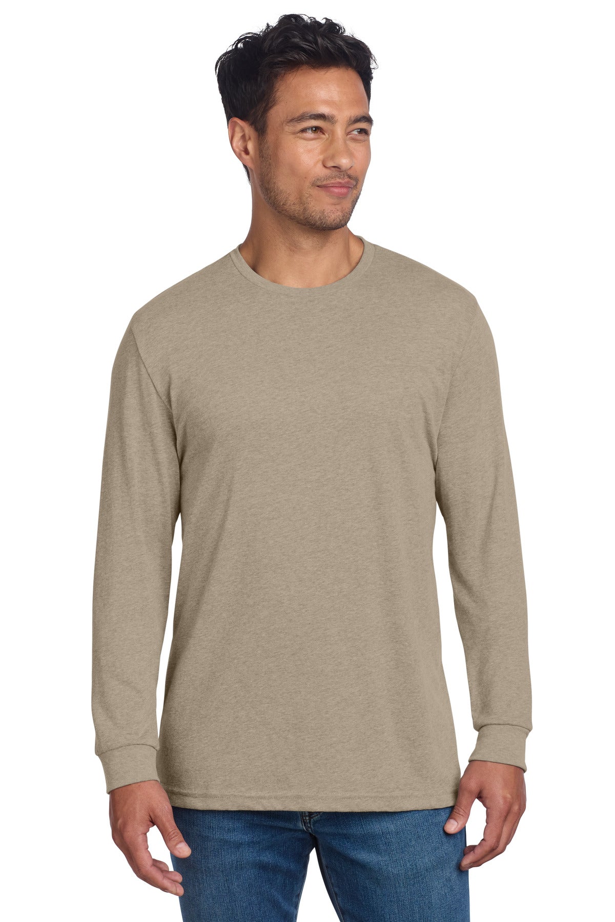 Custom Embroidery or DTF Print - Next Level Apparel ® Adult CVC Long Sleeve Tee NL6211
