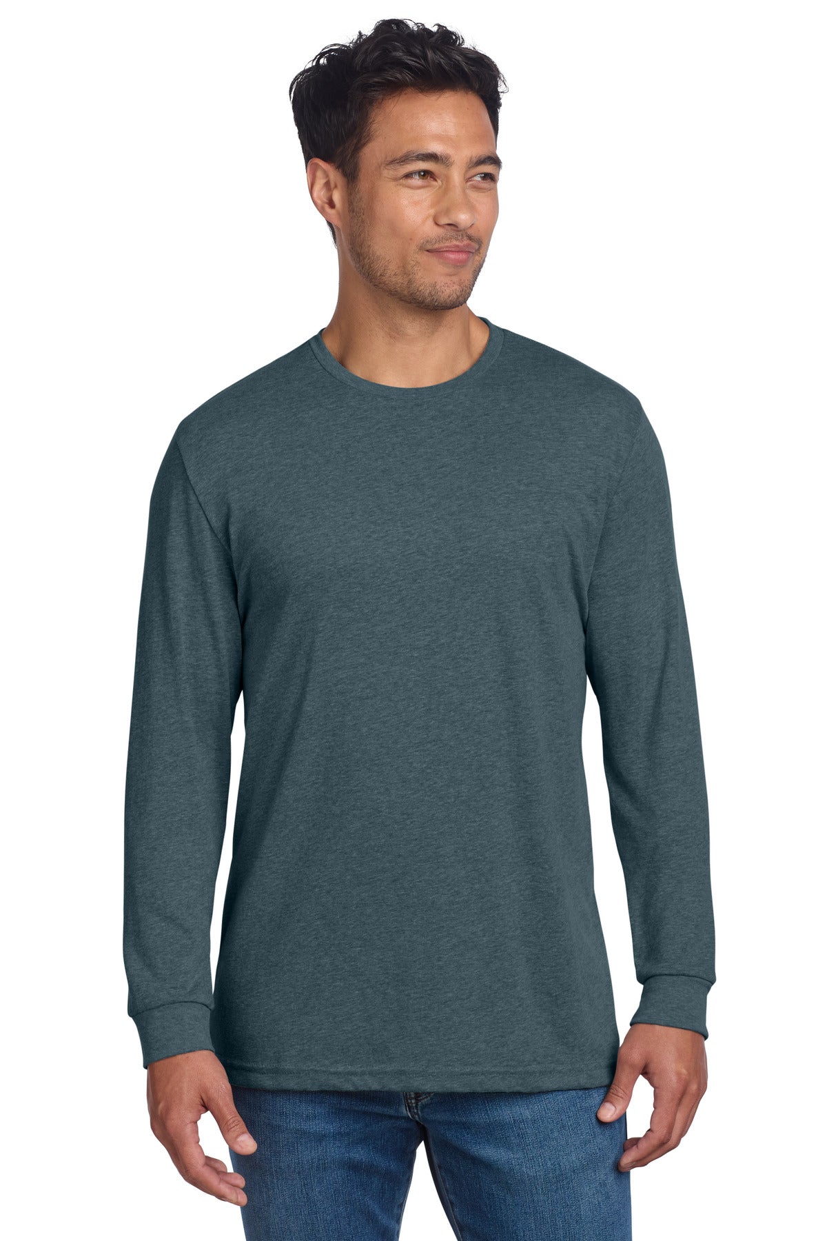 Custom Embroidery or DTF Print - Next Level Apparel ® Adult CVC Long Sleeve Tee NL6211