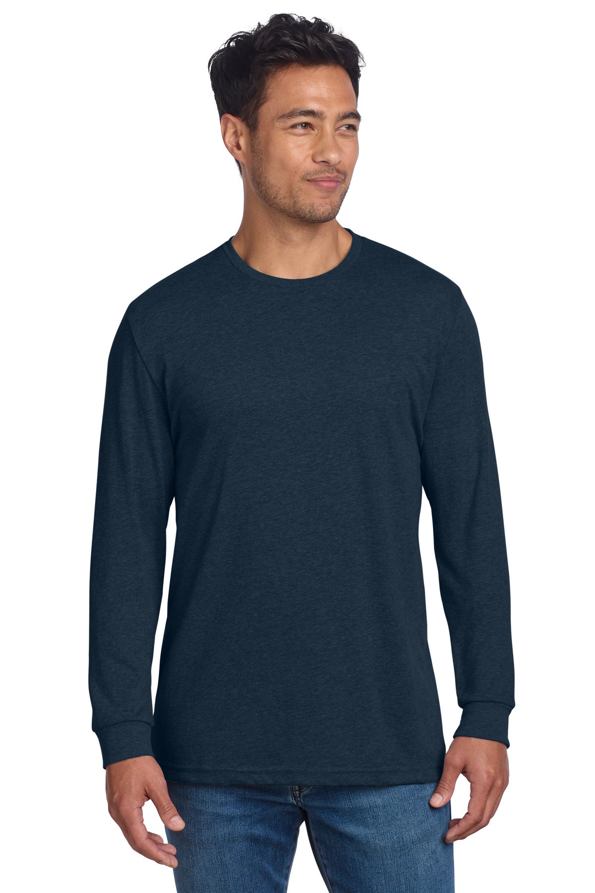 Custom Embroidery or DTF Print - Next Level Apparel ® Adult CVC Long Sleeve Tee NL6211