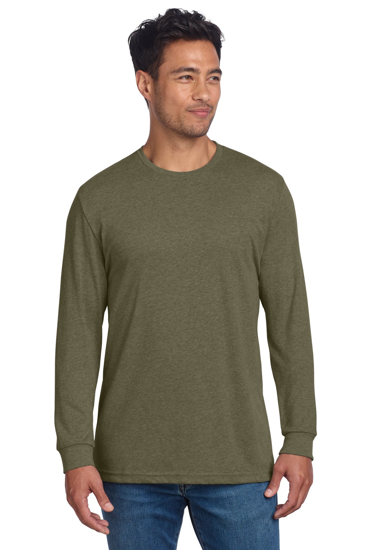Custom Embroidery or DTF Print - Next Level Apparel ® Adult CVC Long Sleeve Tee NL6211