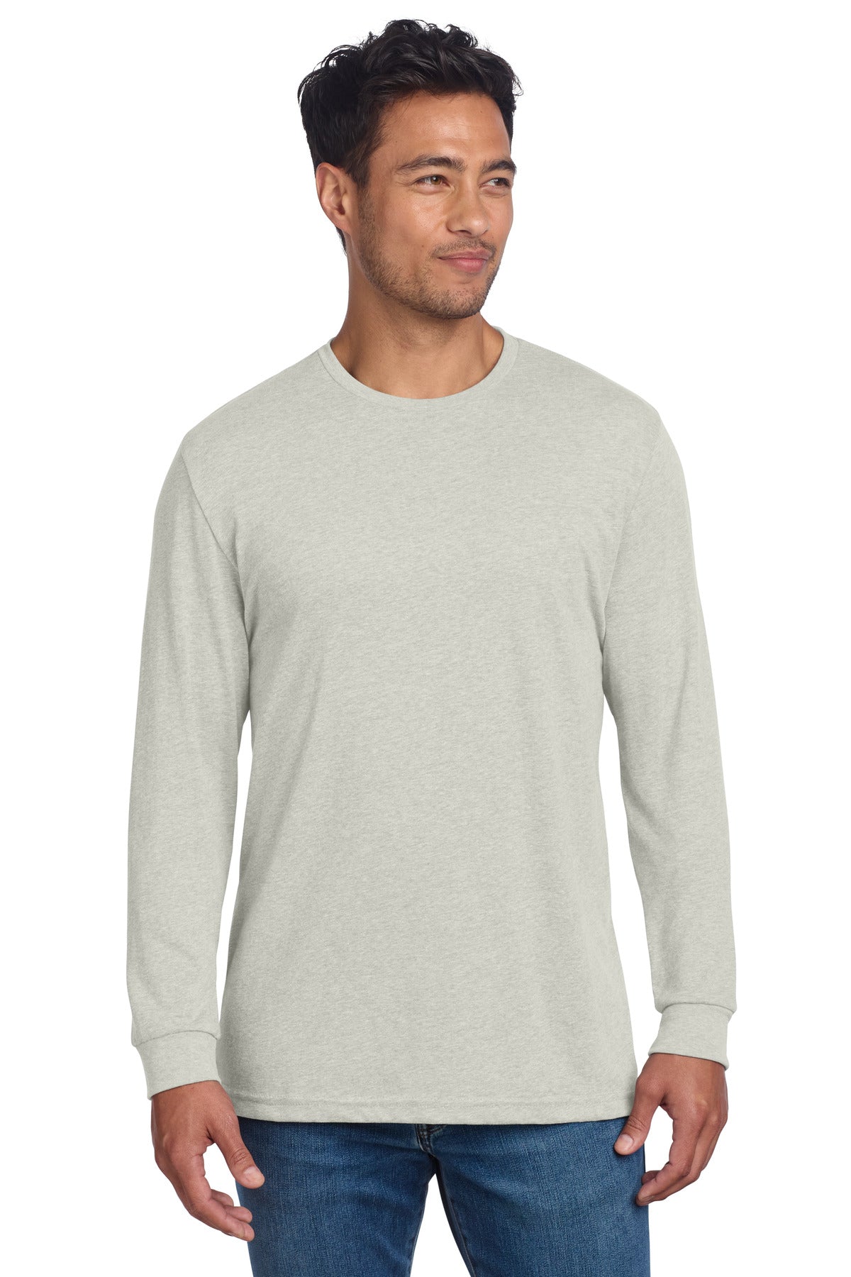 Custom Embroidery or DTF Print - Next Level Apparel ® Adult CVC Long Sleeve Tee NL6211
