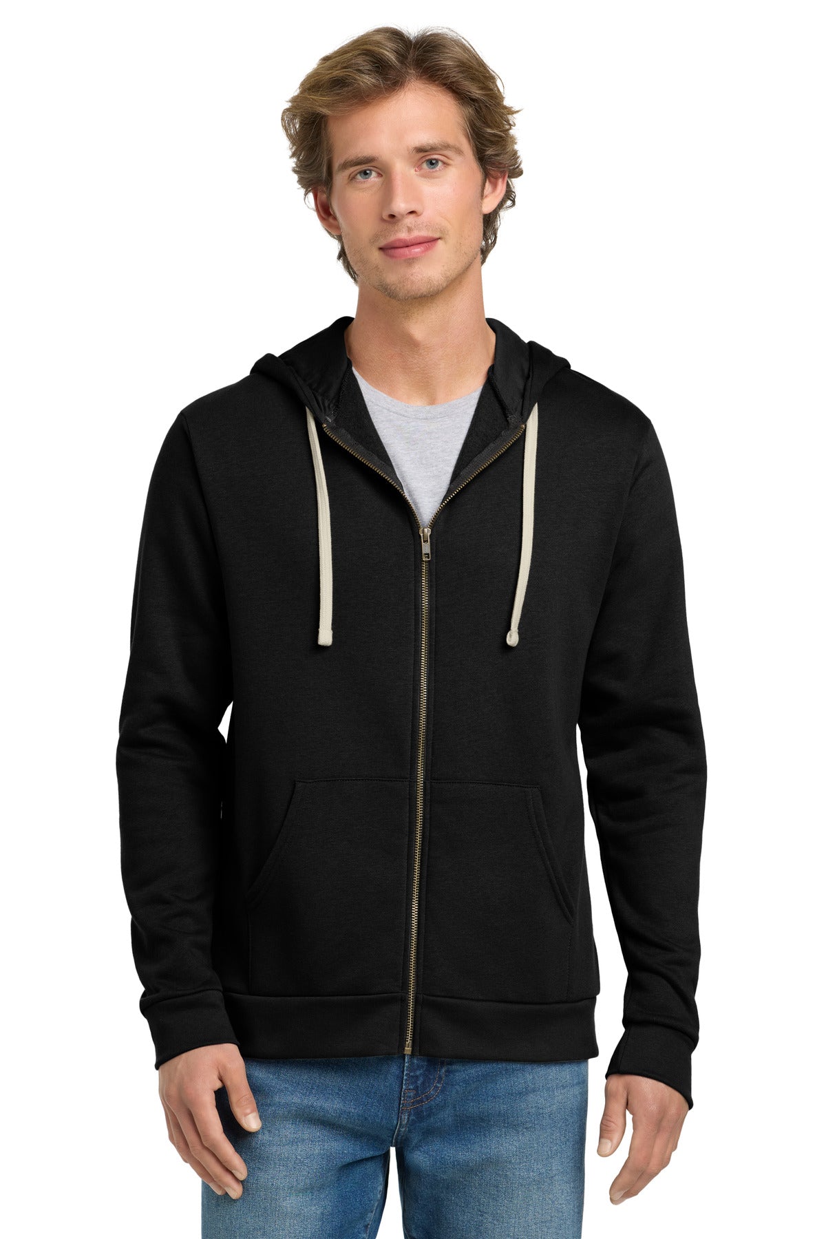 Custom Embroidery or DTF Print - Next Level Apparel ® Adult Santa Barbara Zip Hoodie. NL9602