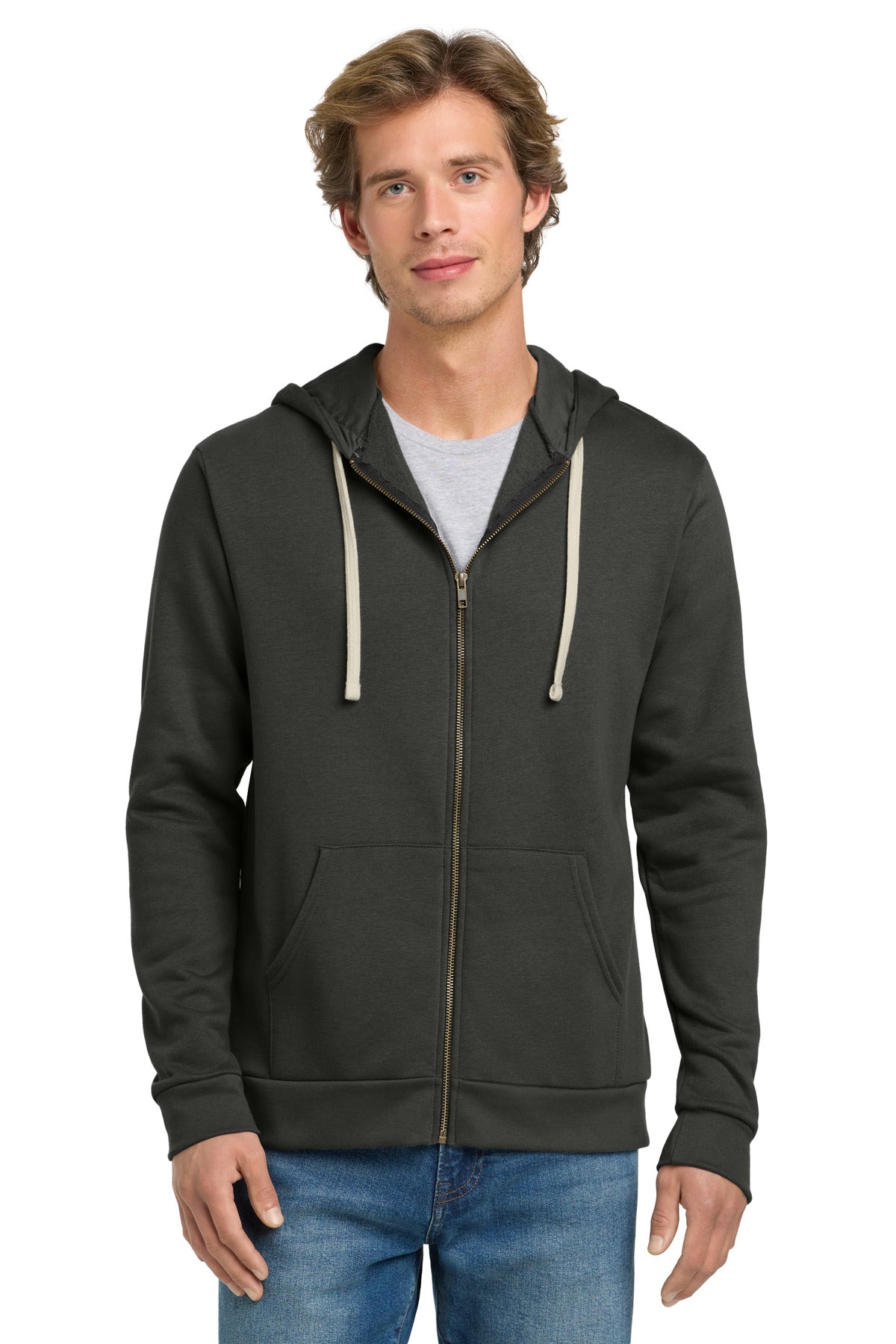 Custom Embroidery or DTF Print - Next Level Apparel ® Adult Santa Barbara Zip Hoodie. NL9602