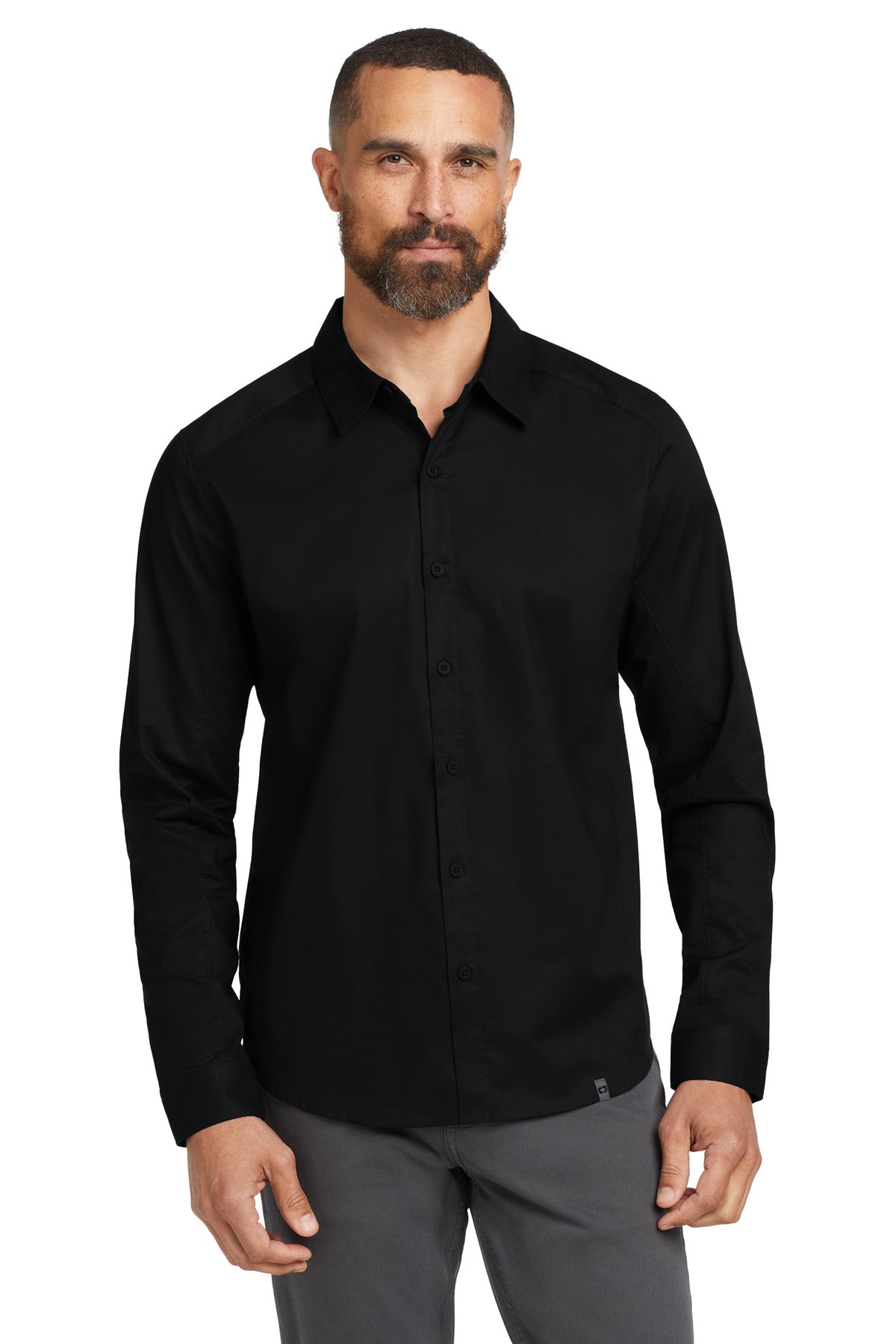 Custom Embroidered or DTF Print on OGIO ® Commuter Woven Shirt. OG1002