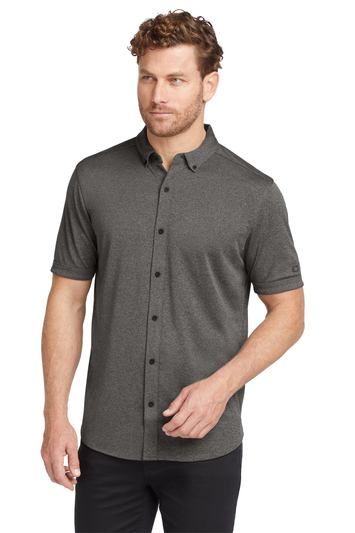 Custom Embroidered or DTF Print on OGIO ® Gravitate Full-Button Polo. OG141