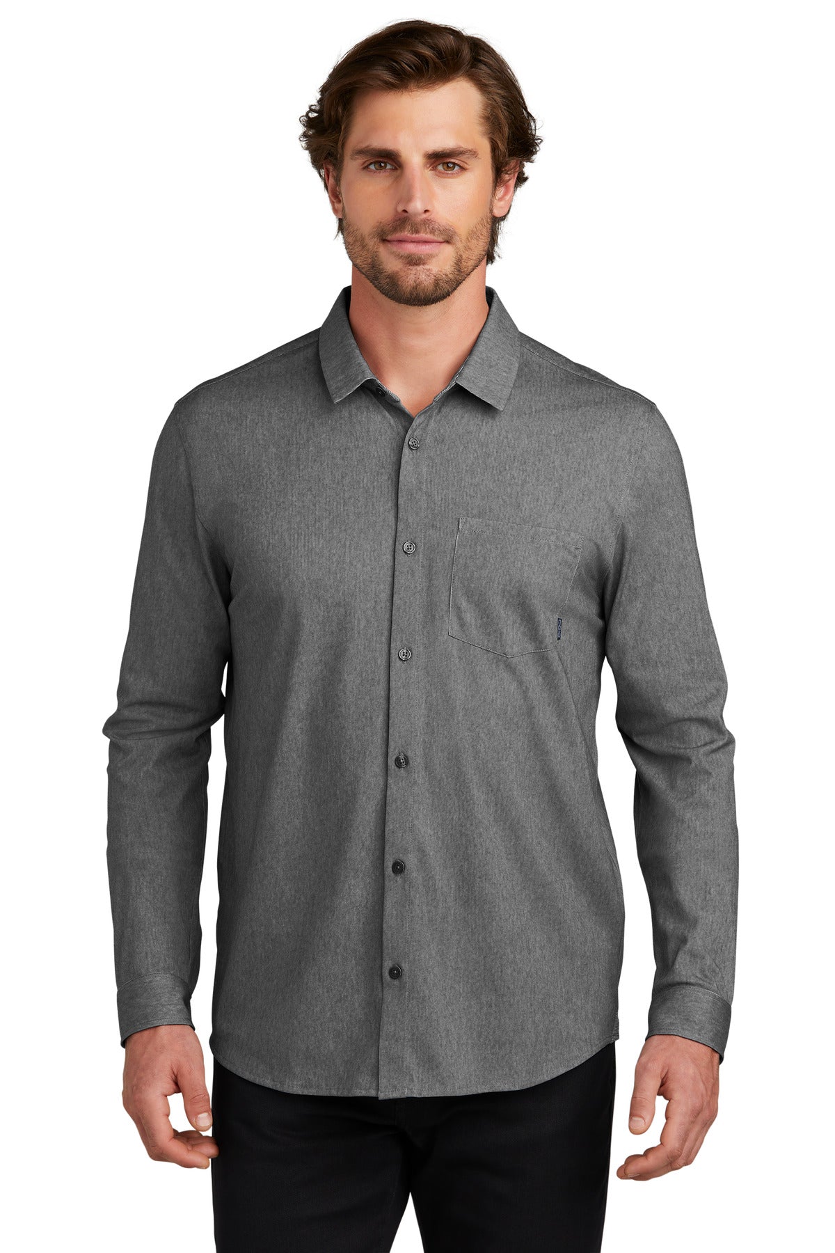 Custom Embroidered or DTF Print on OGIO ® Extend Long Sleeve Button-Up OG161