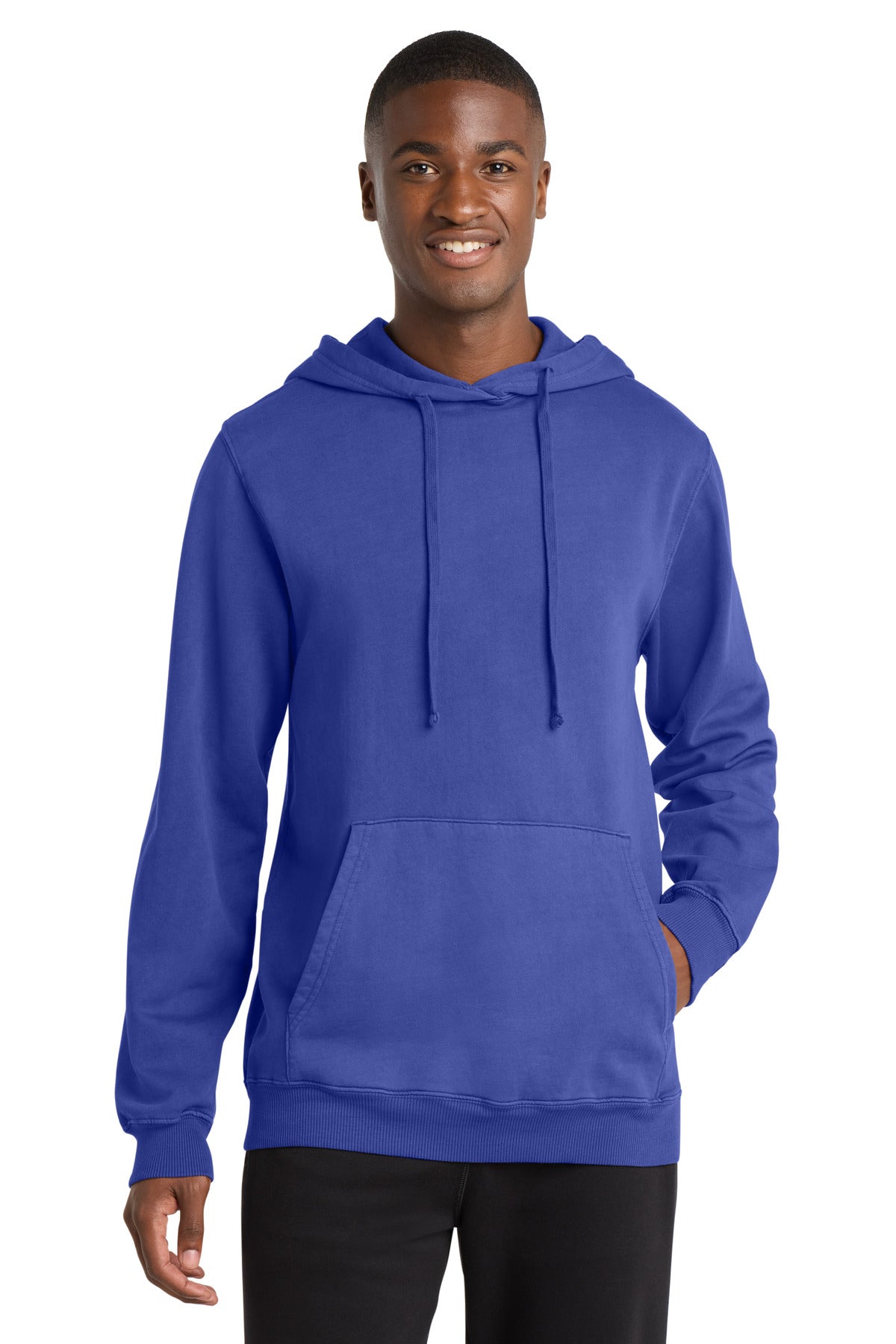 Custom Embroidered or DTF Print on Port & Co ™ Beach Wash ® Garment-Dyed Pullover Hooded Sweatshirt. PC098H