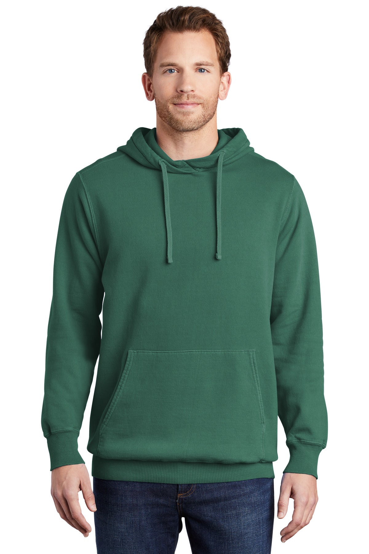 Custom Embroidered - Port & Company® Beach Wash® Garment-Dyed Pullover Hooded Sweatshirt. PC098H