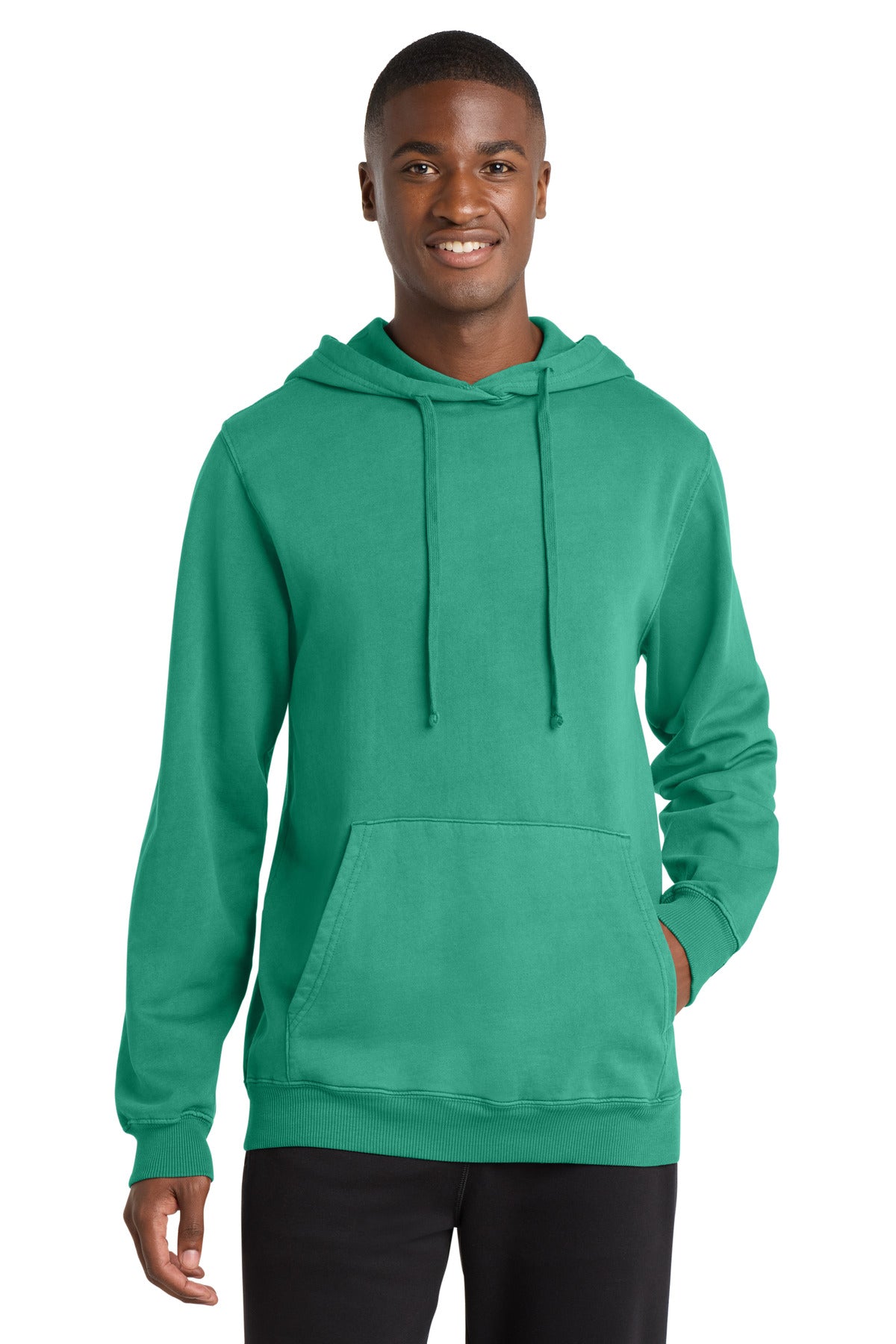 Custom Embroidered or DTF Print on Port & Co ™ Beach Wash ® Garment-Dyed Pullover Hooded Sweatshirt. PC098H