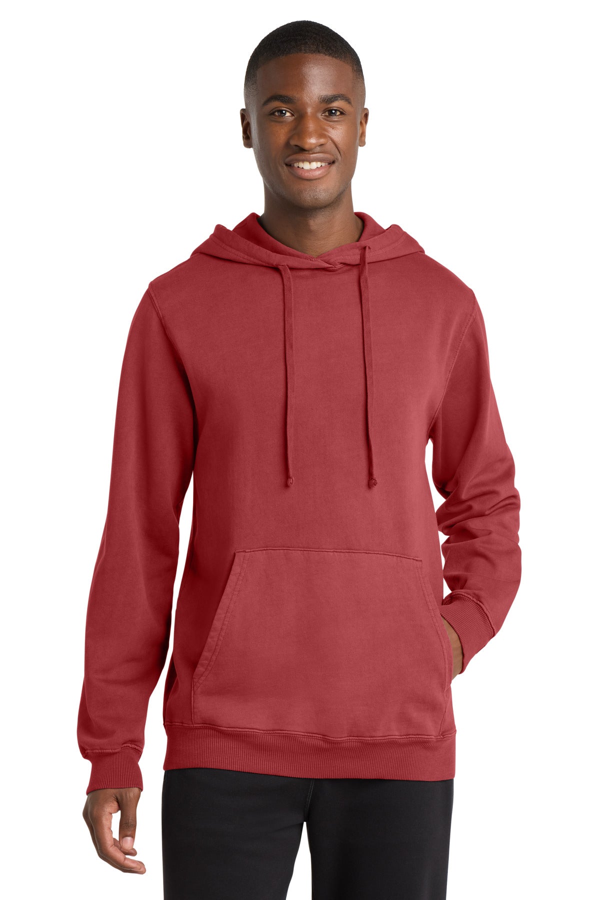 Custom Embroidered or DTF Print on Port & Co ™ Beach Wash ® Garment-Dyed Pullover Hooded Sweatshirt. PC098H