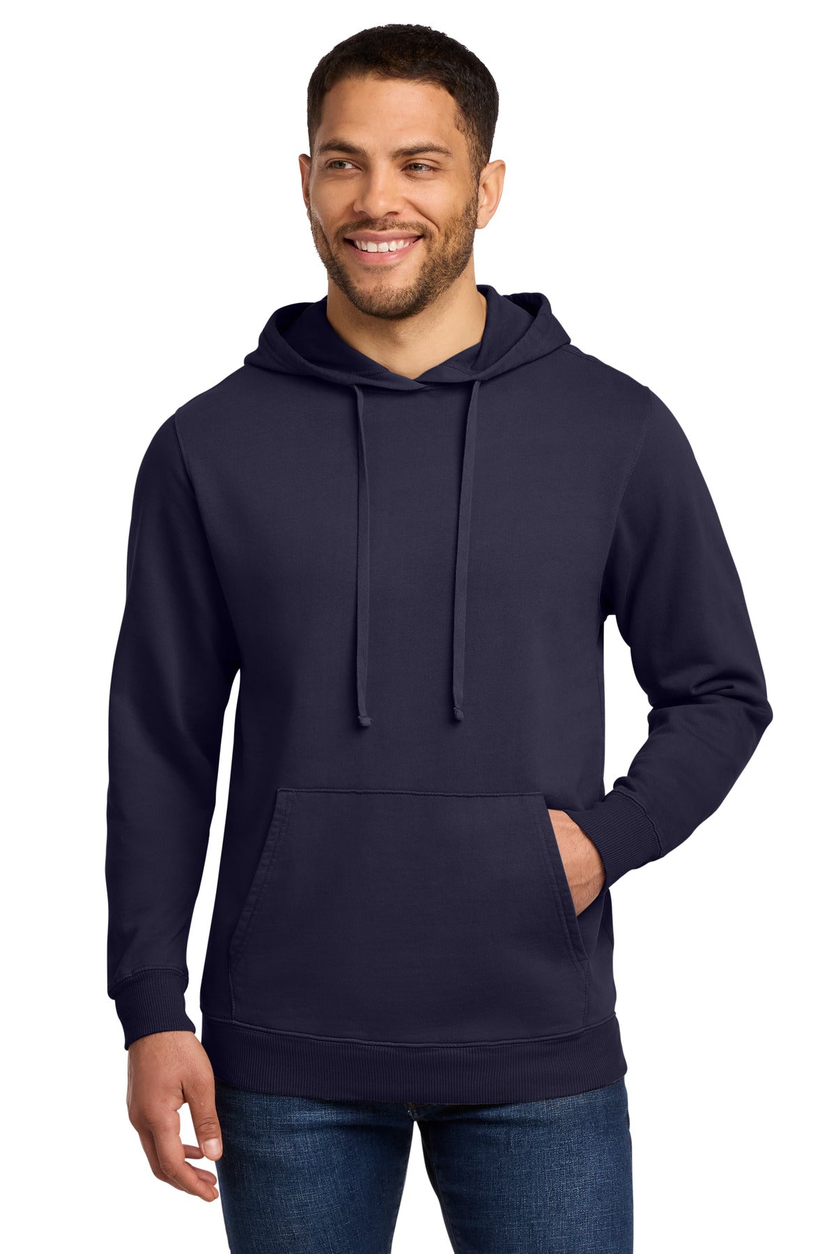 Custom Embroidery or DTF Print - Port & Co ® Beach Wash ® Garment-Dyed Pullover Hooded Sweatshirt. PC098H