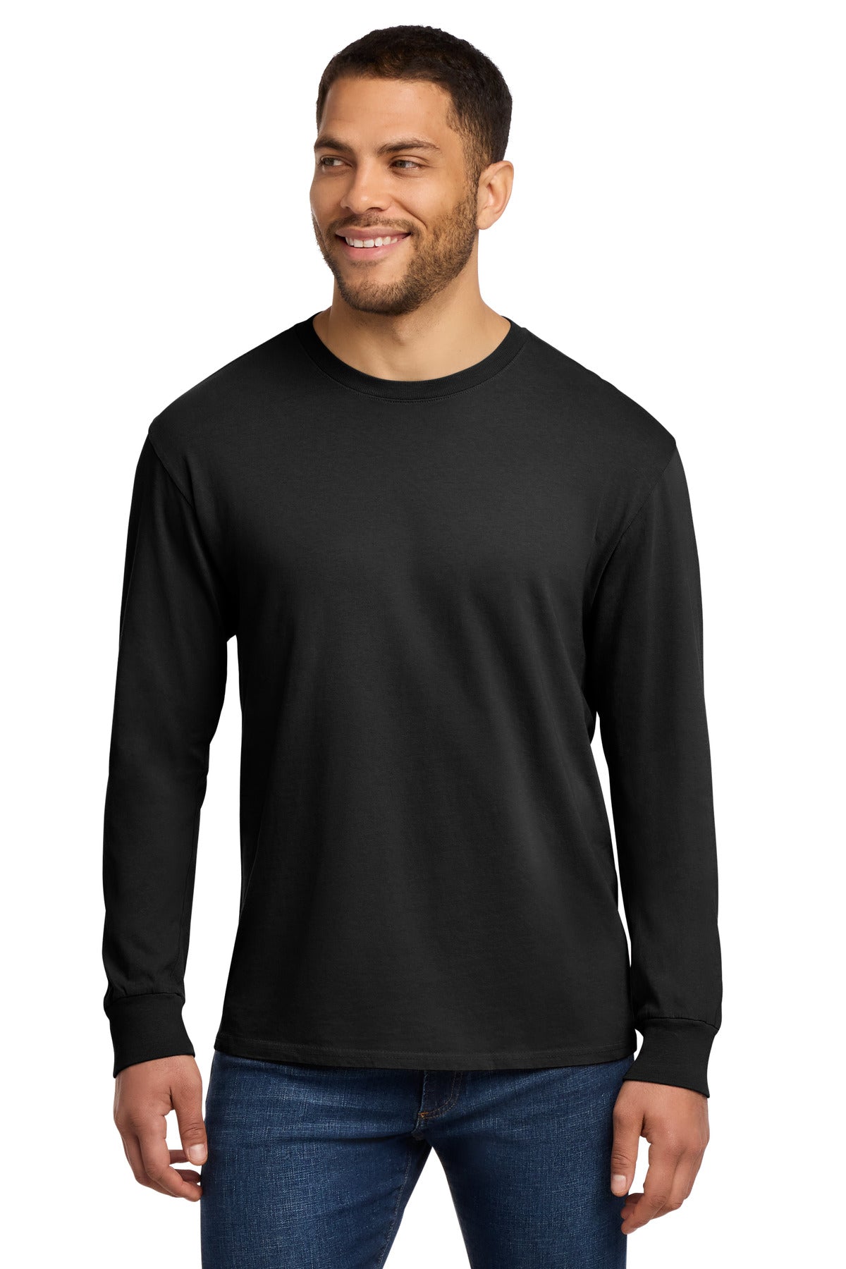 Custom Embroidery or DTF Print - Port & Co ® Beach Wash ® Garment-Dyed Long Sleeve Tee PC099LS