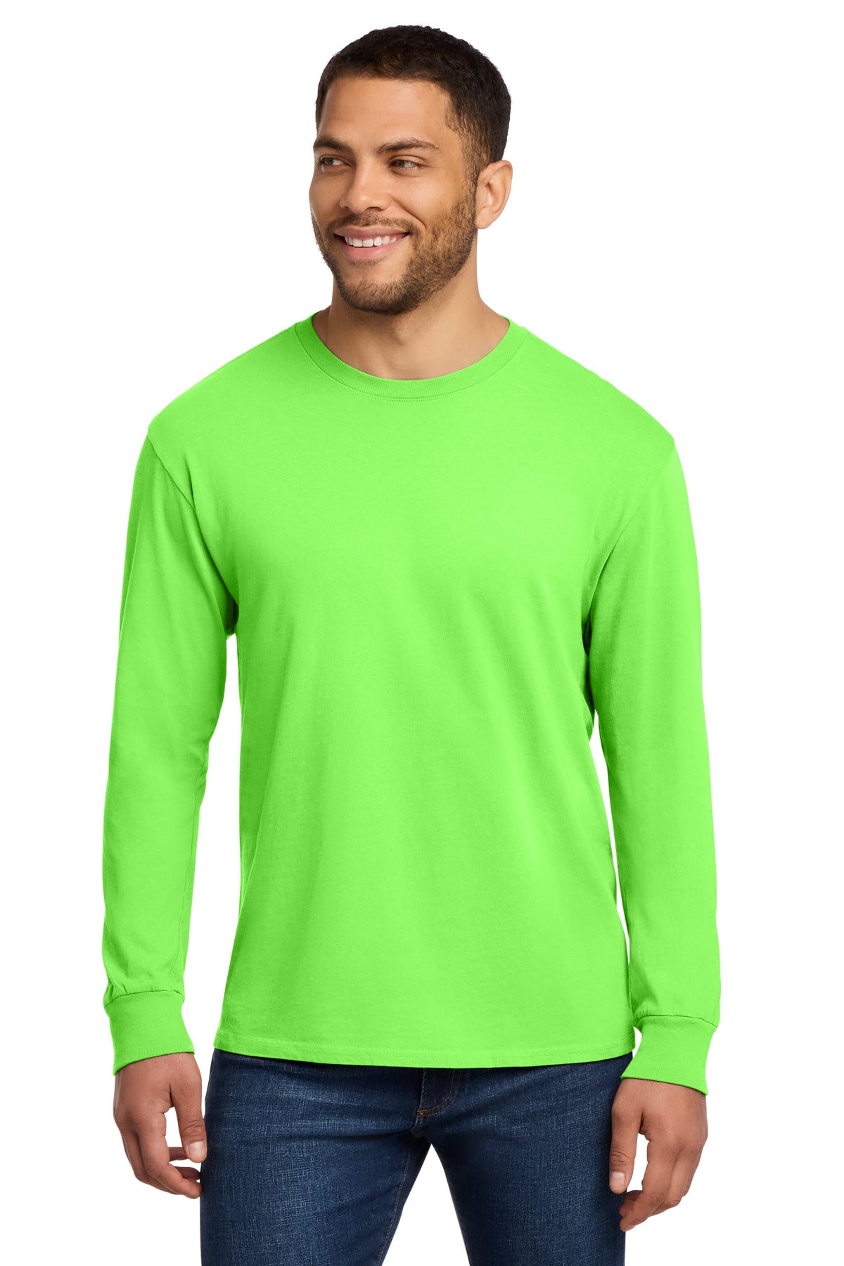 Custom Embroidery or DTF Print - Port & Co ® Beach Wash ® Garment-Dyed Long Sleeve Tee PC099LS