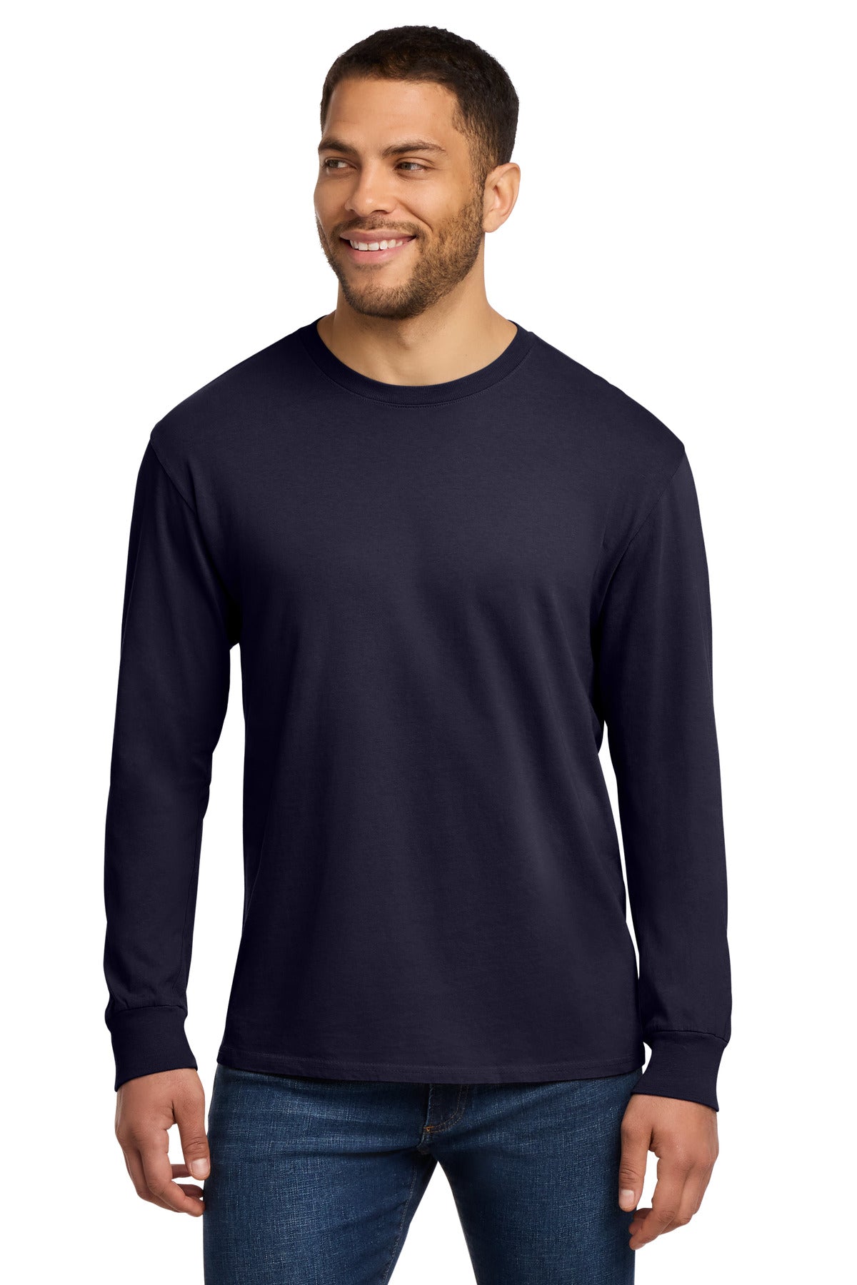 Custom Embroidery or DTF Print - Port & Co ® Beach Wash ® Garment-Dyed Long Sleeve Tee PC099LS