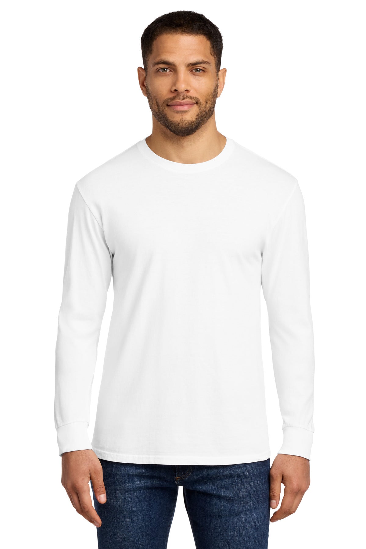 Custom Embroidery or DTF Print - Port & Co ® Beach Wash ® Garment-Dyed Long Sleeve Tee PC099LS