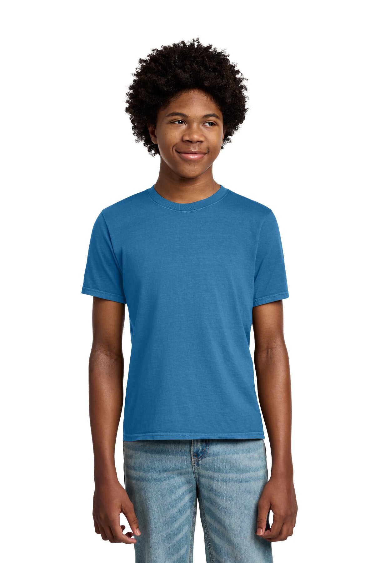 Custom Embroidery or DTF Print - Port & Co ® Youth Beach Wash ® Garment-Dyed Tee. PC099Y