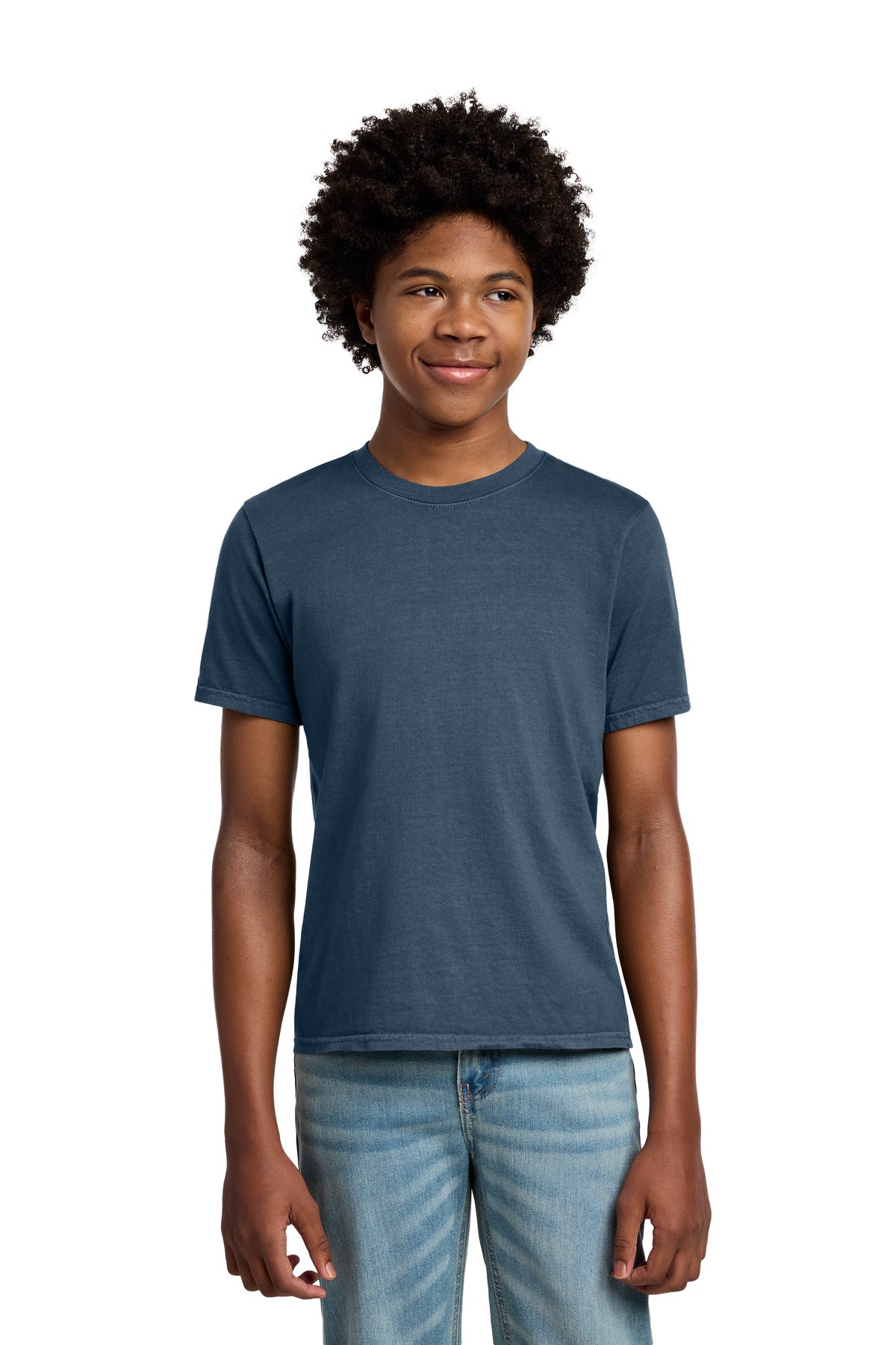 Custom Embroidery or DTF Print - Port & Co ® Youth Beach Wash ® Garment-Dyed Tee. PC099Y