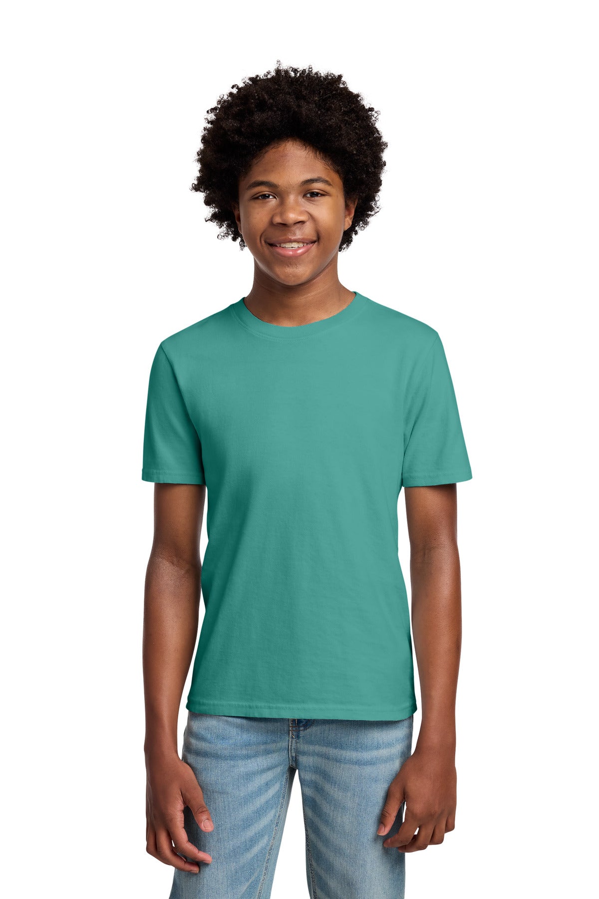 Custom Embroidery or DTF Print - Port & Co ® Youth Beach Wash ® Garment-Dyed Tee. PC099Y