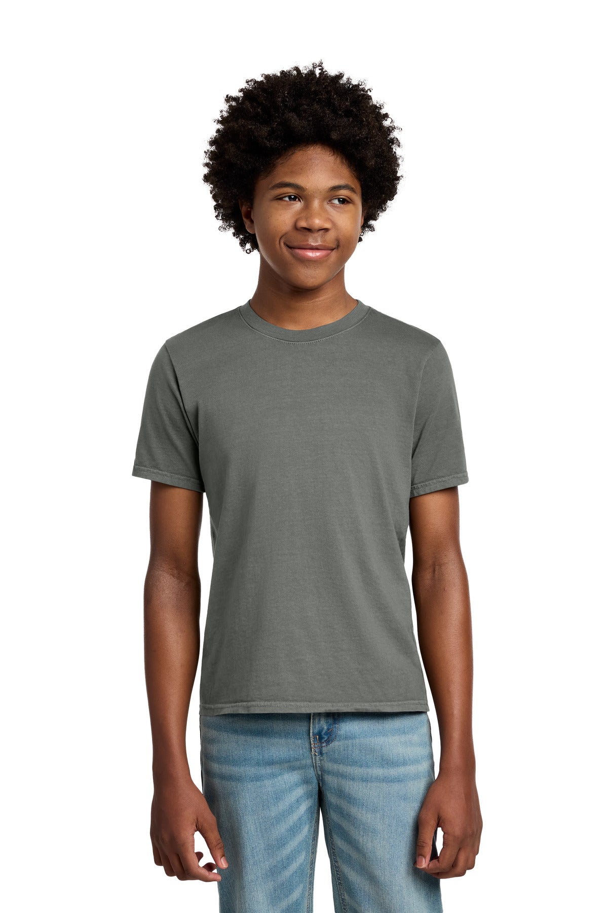 Custom Embroidery or DTF Print - Port & Co ® Youth Beach Wash ® Garment-Dyed Tee. PC099Y